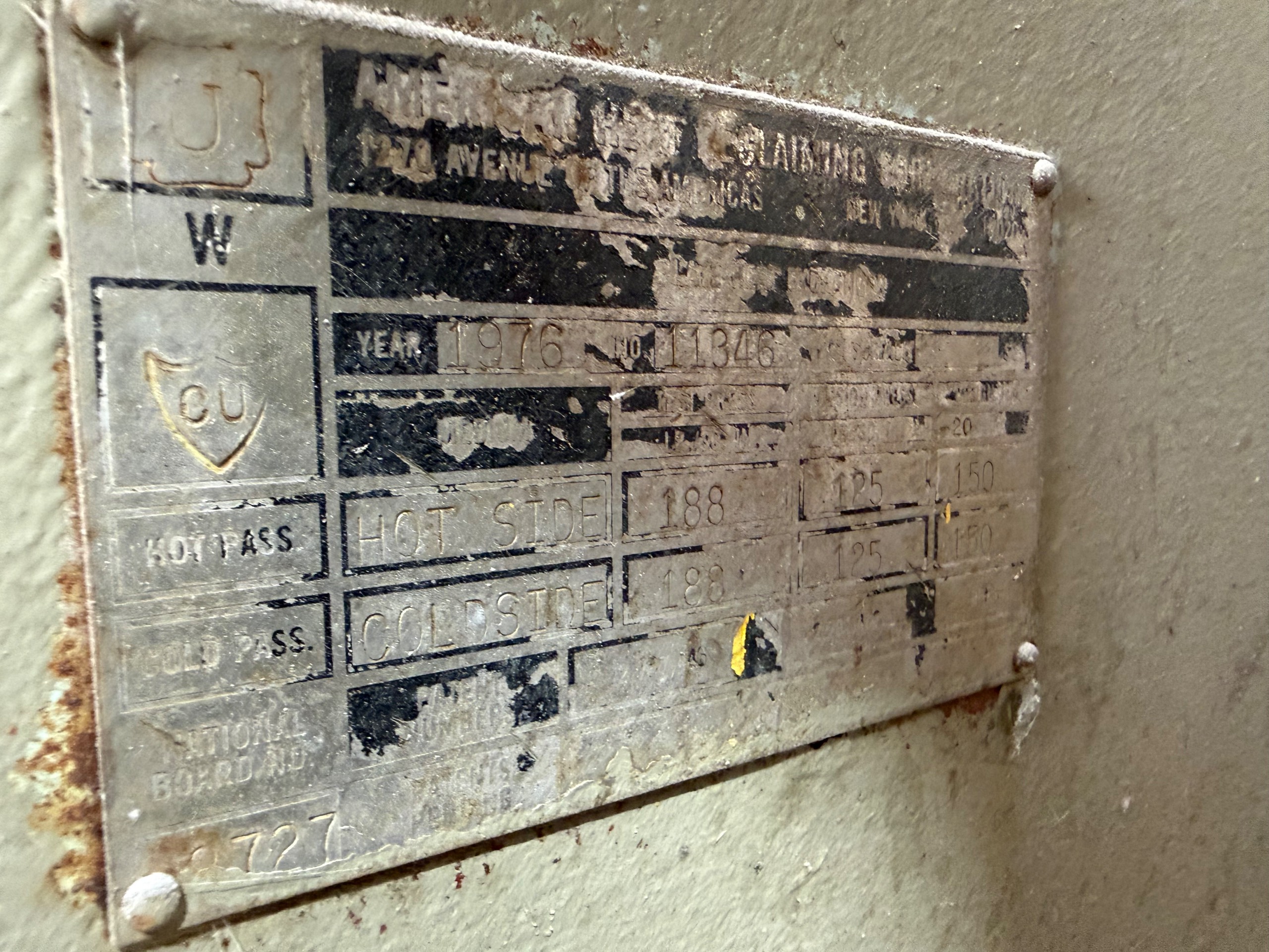 1976 AMERICAN HEAT RECLAIMING CORP. HEAT EXCHANGER - undefined