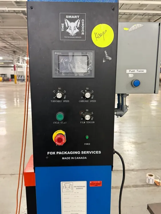 FOX FPS300 SEMI-AUTOMATIC TURNTABLE STRETCH WRAPPER, 5000 LB CAP, 78IN TABLE, 115V, 15 RPM - undefined