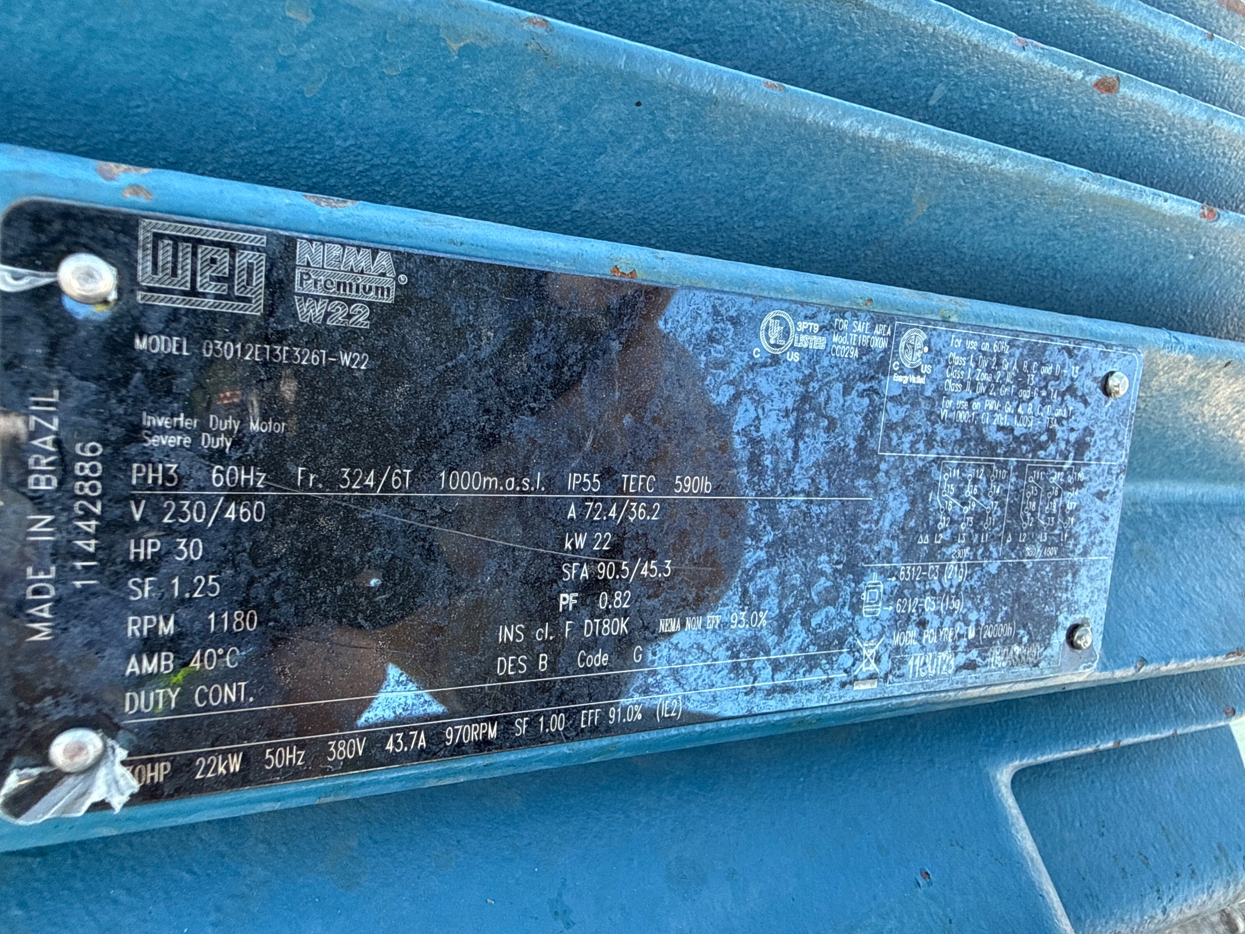 NASH SC5 PUMP & 30 HP MOTOR ASSEMBLY - undefined