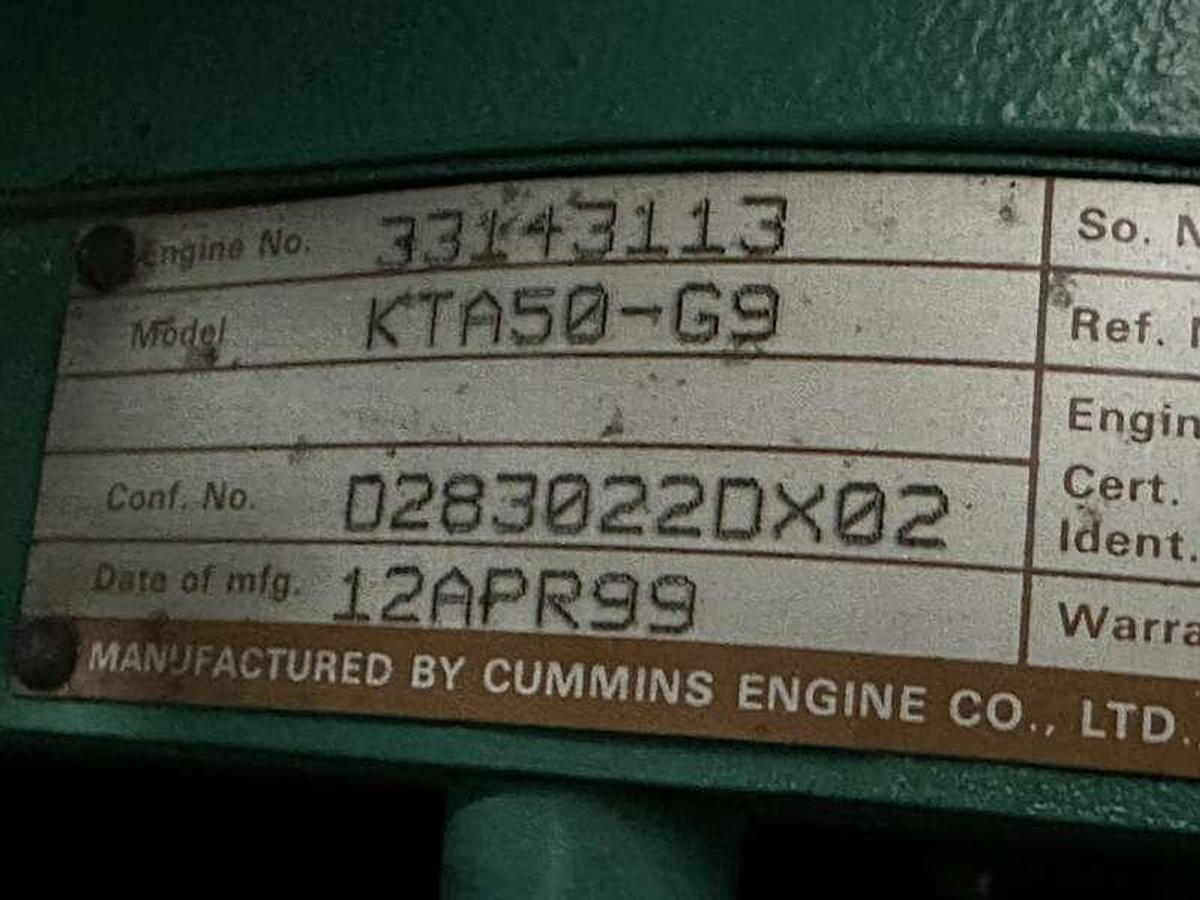 1999 CUMMINS DFLE 1500 KW DIESEL GENERATOR - undefined