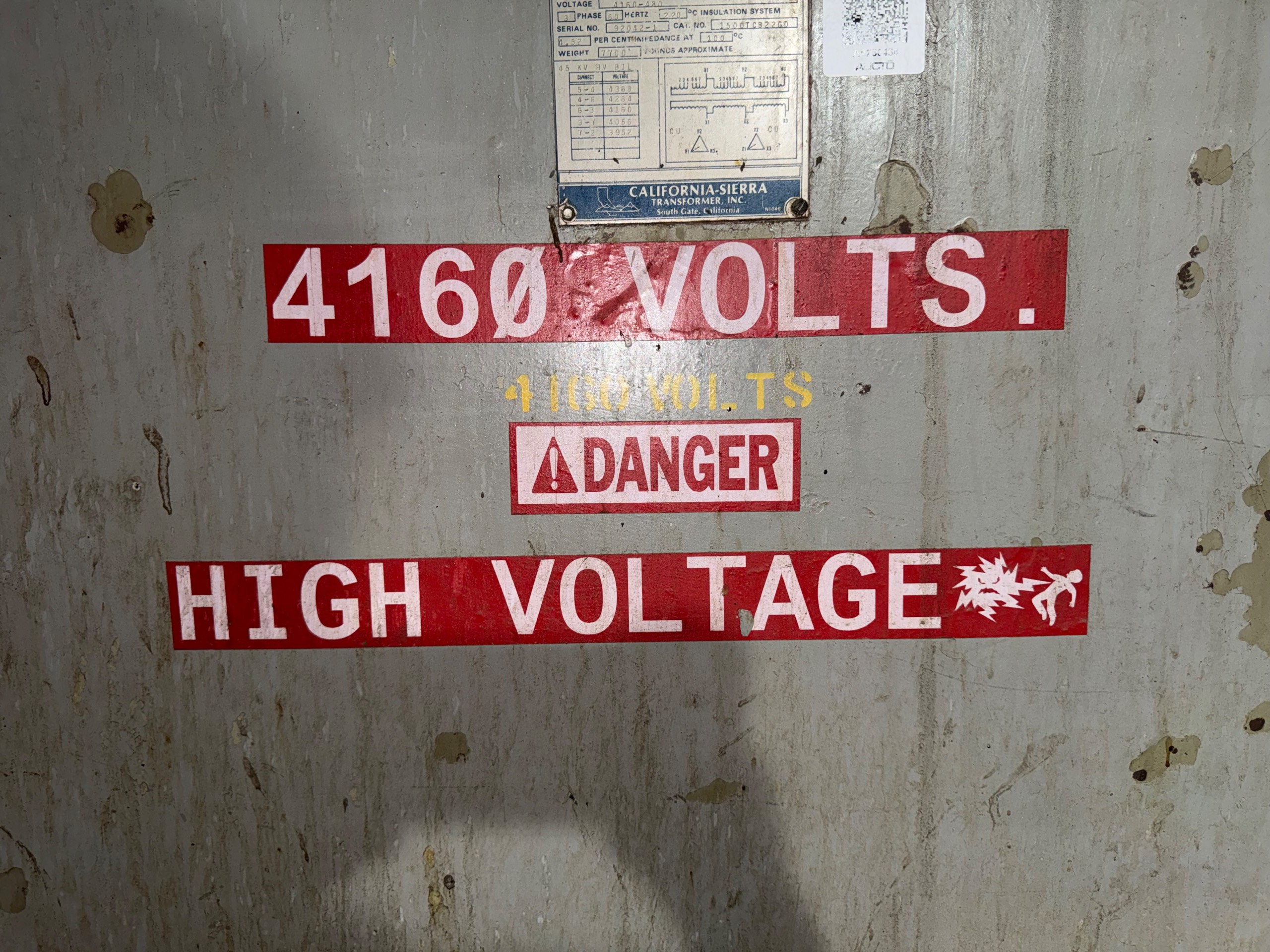 CALIFORNIA-SIERRA TRANSFORMER 1500TCB32GD DRY TRANSFORMER, 1500KVA - undefined