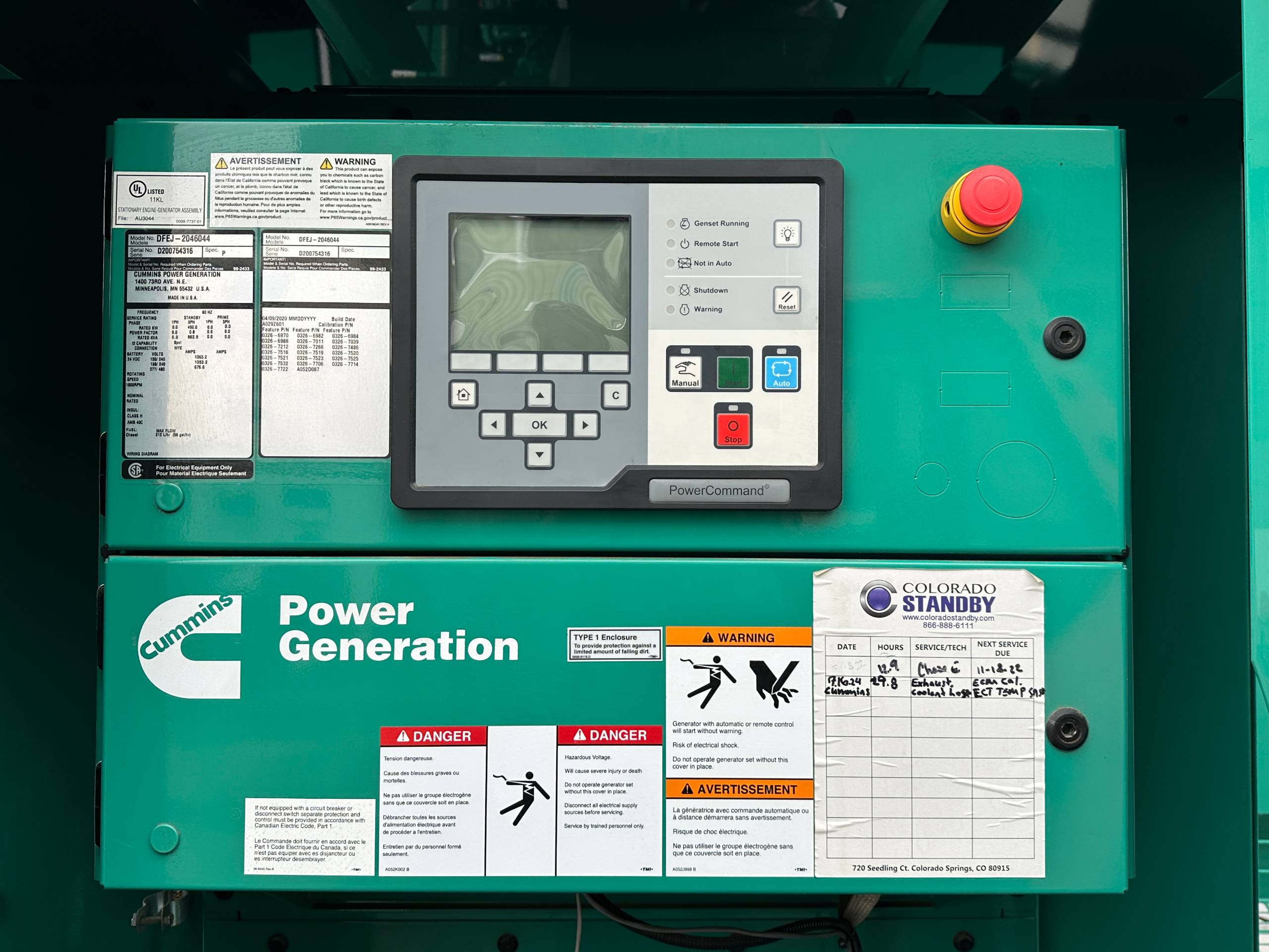 2020 CUMMINS DFEJ 450 KW DIESEL GENERATOR - undefined
