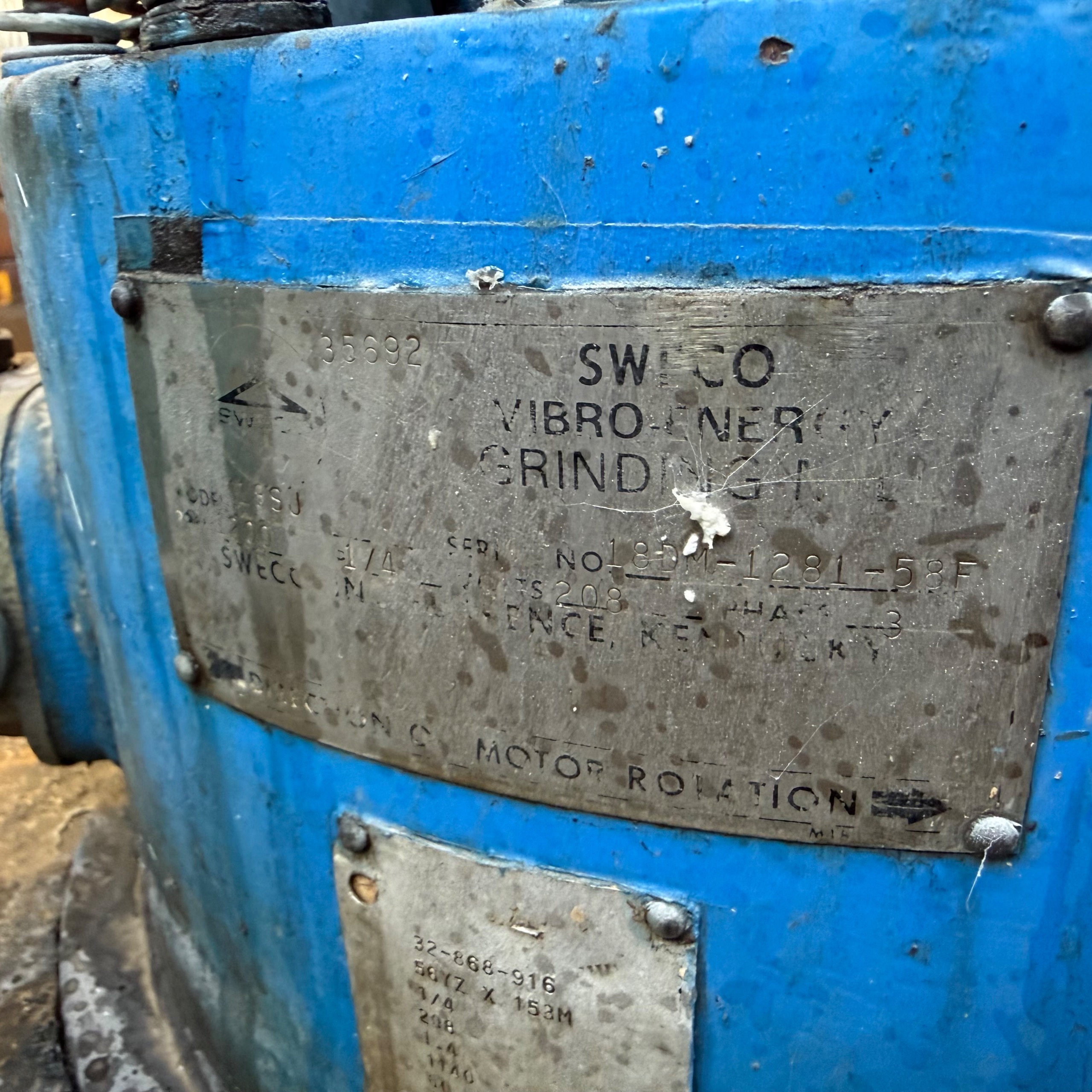 SWECO VIBRO-ENERGY MILL - undefined