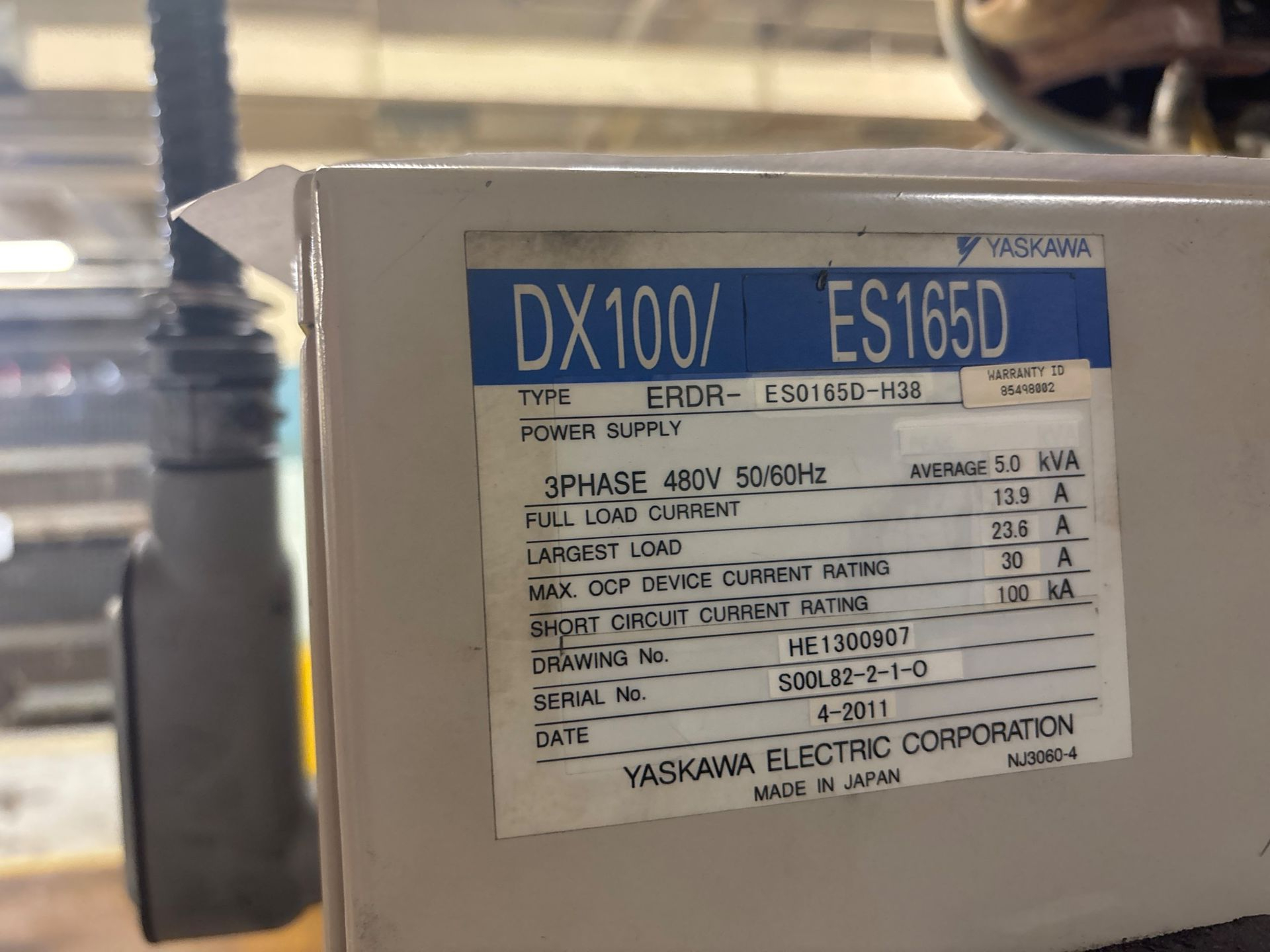 2011 YASKAWA MOTOMAN-ES165D ARTICULATED ROBOT - undefined