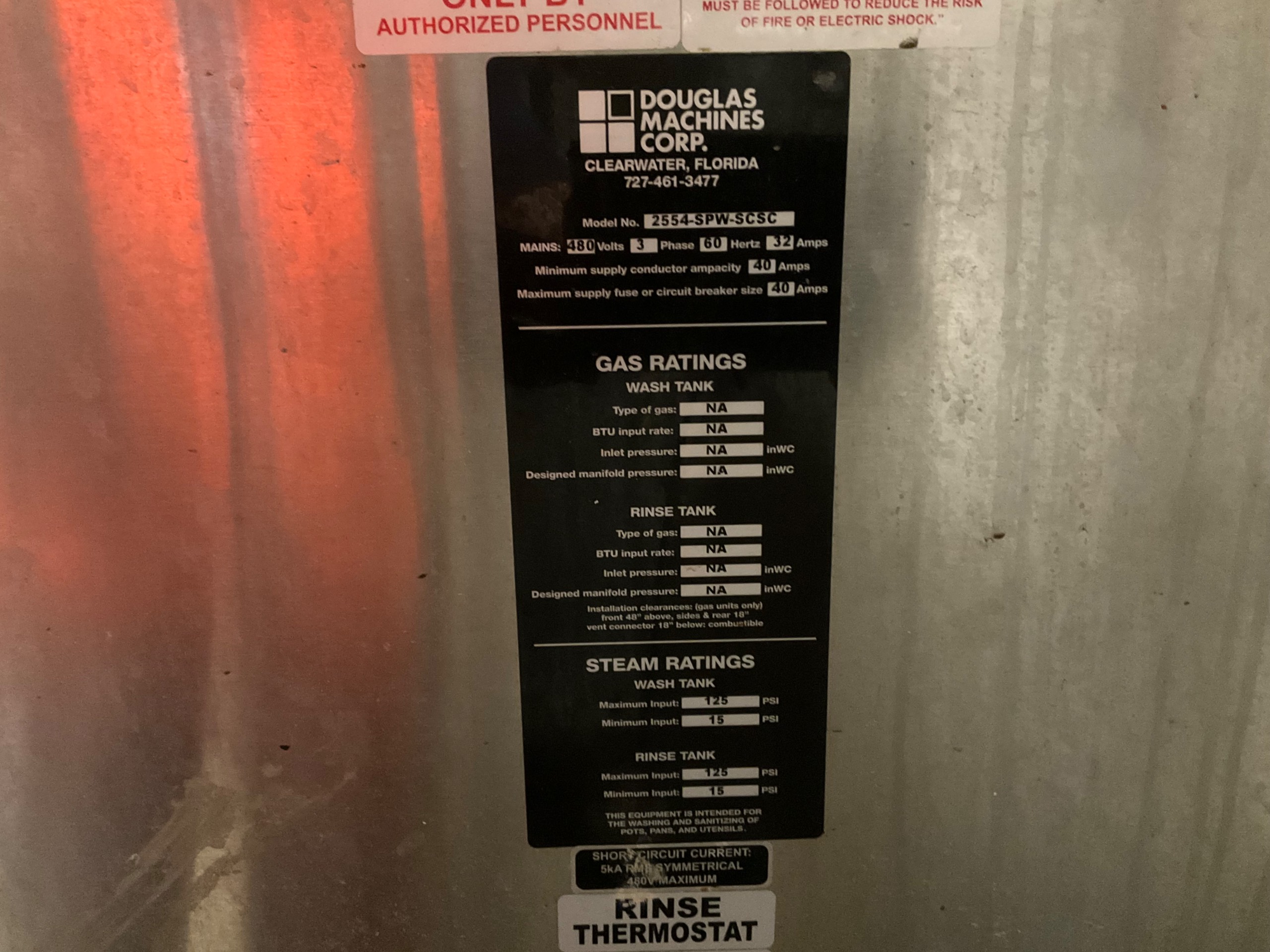 DOUGLAS MACHINES CORPORATION 2554‑SPW‑SCSC SCALE PARTS WASHERS - undefined