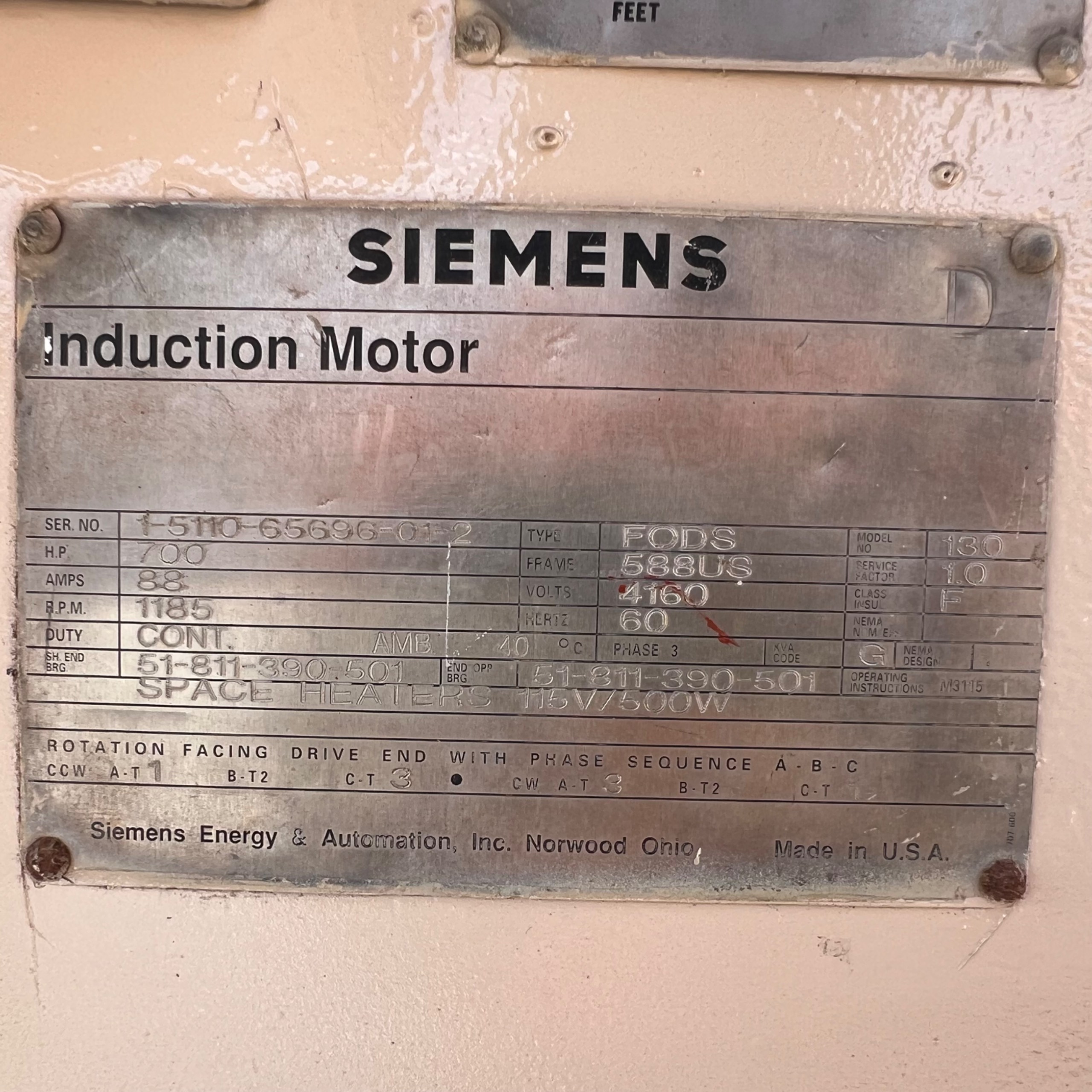 SIEMENS INDUCTION MOTOR - undefined