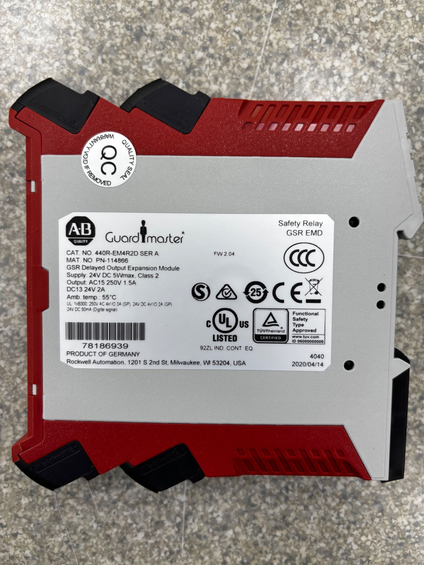 2020 ALLEN BRADLEY 440R-EM4R2D SAFETY RELAY - undefined