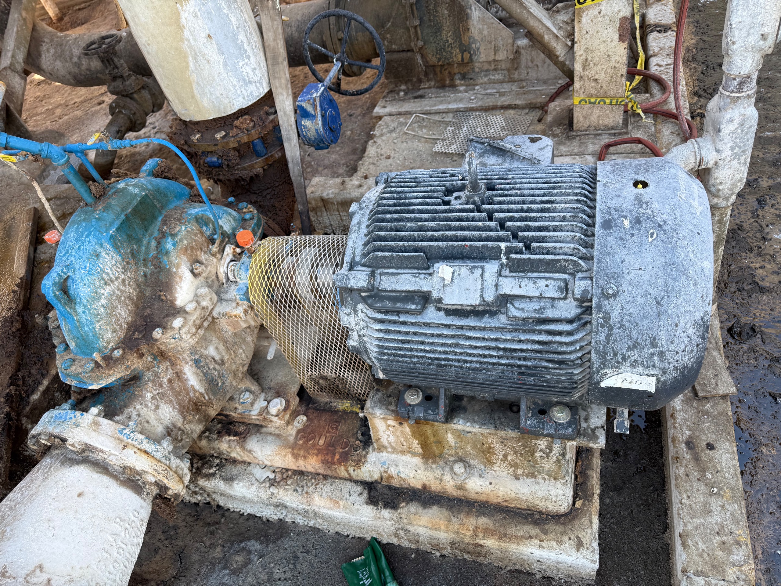 GOULDS 3410M PUMP & 100HP MOTOR ASSEMBLY - undefined