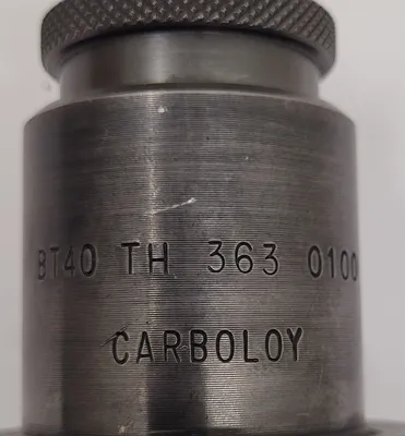 CARBOLOY BT40 TH 363 0100 TOOL HOLDER (CAT 40, 6IN OAL, .75IN BORE) - undefined