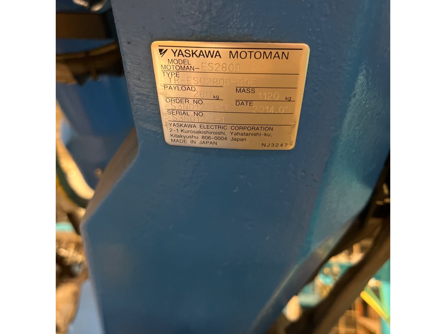 2014 YASKAWA MOTOMAN ES280D ARTICULATED ROBOT & DX100 CONTROLLER ASSEMBLY - undefined