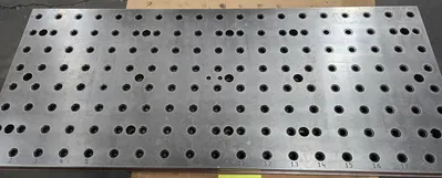 CHICK WORKHOLDING FOUNDATION PLATE, 37.25IN L X 16IN W X 1.4IN H, 203LBS, 12MM BOLT HOLES - undefined