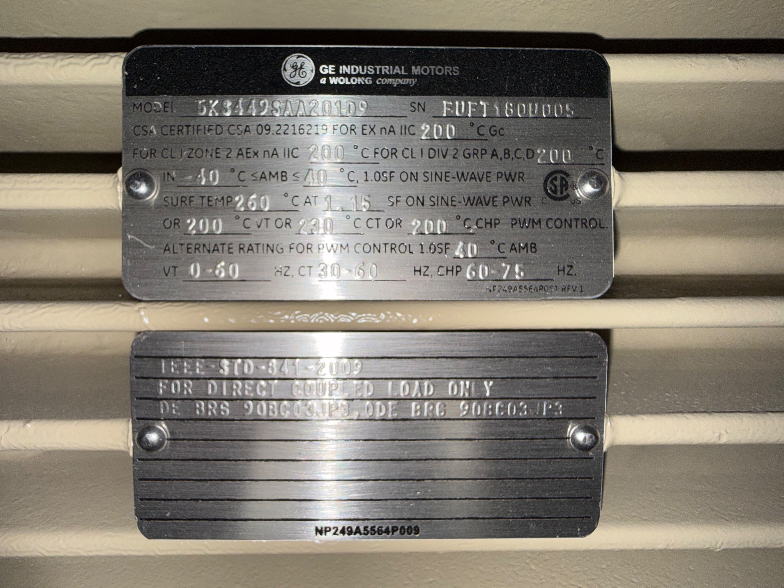 GENERAL ELECTRIC 5KS449SAA201D9 MOTOR - undefined