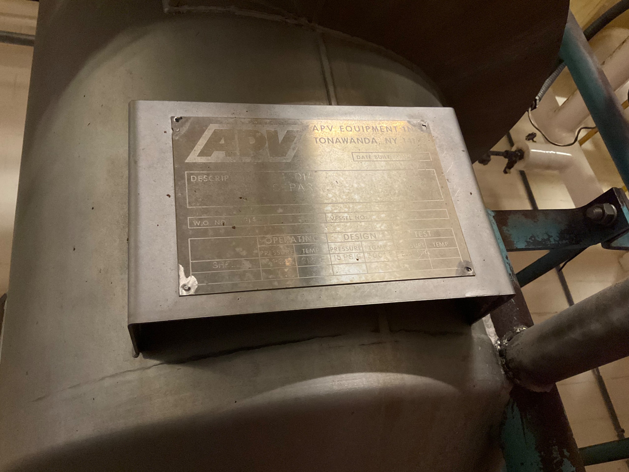 1984 APV EQUIPMENT INC. SEPARATOR - undefined