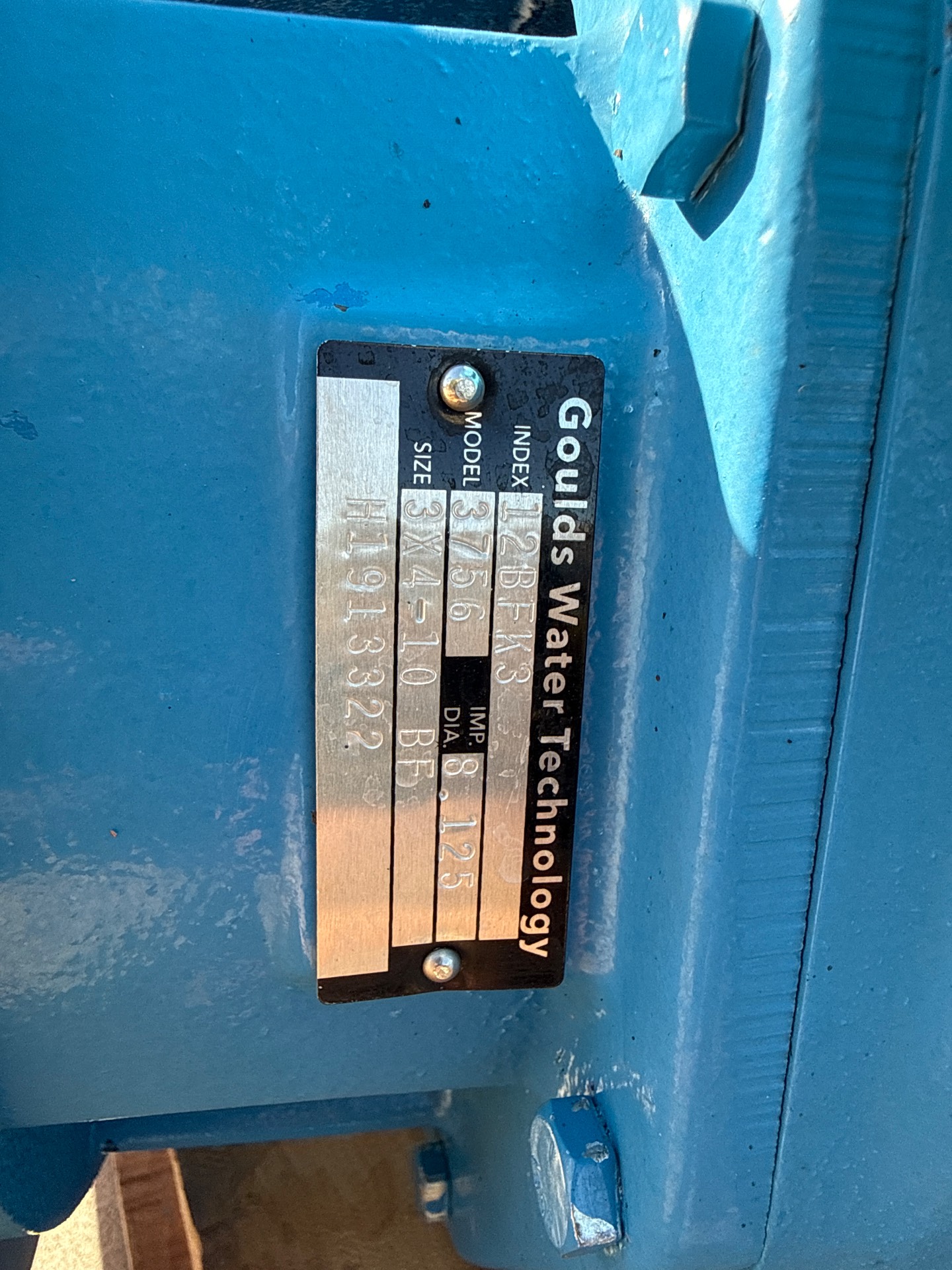 GOULDS 3756 PUMP & 10HP MOTOR ASSEMBLY - undefined