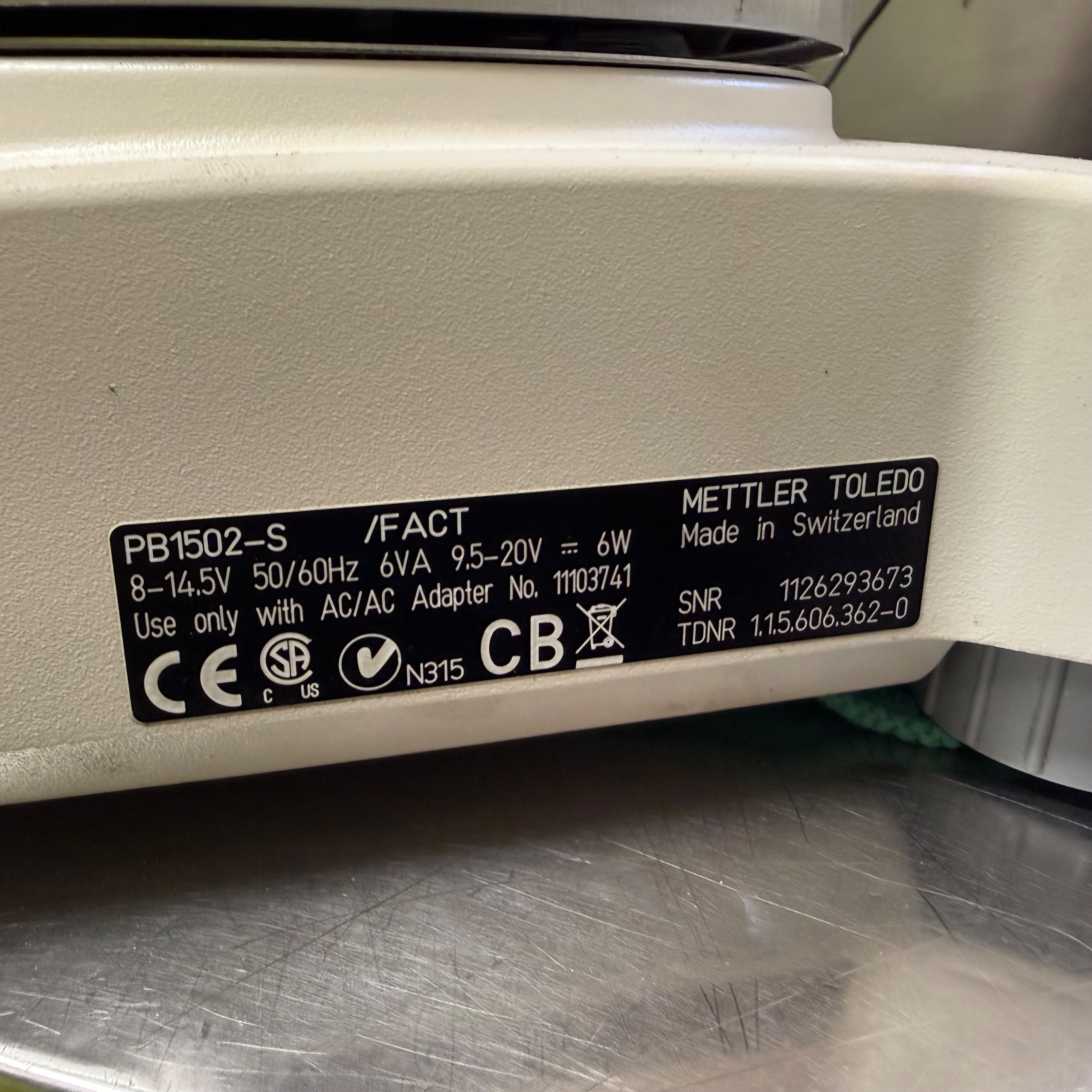 METTLER TOLEDO PB1502-S/FACT BALANCE - undefined