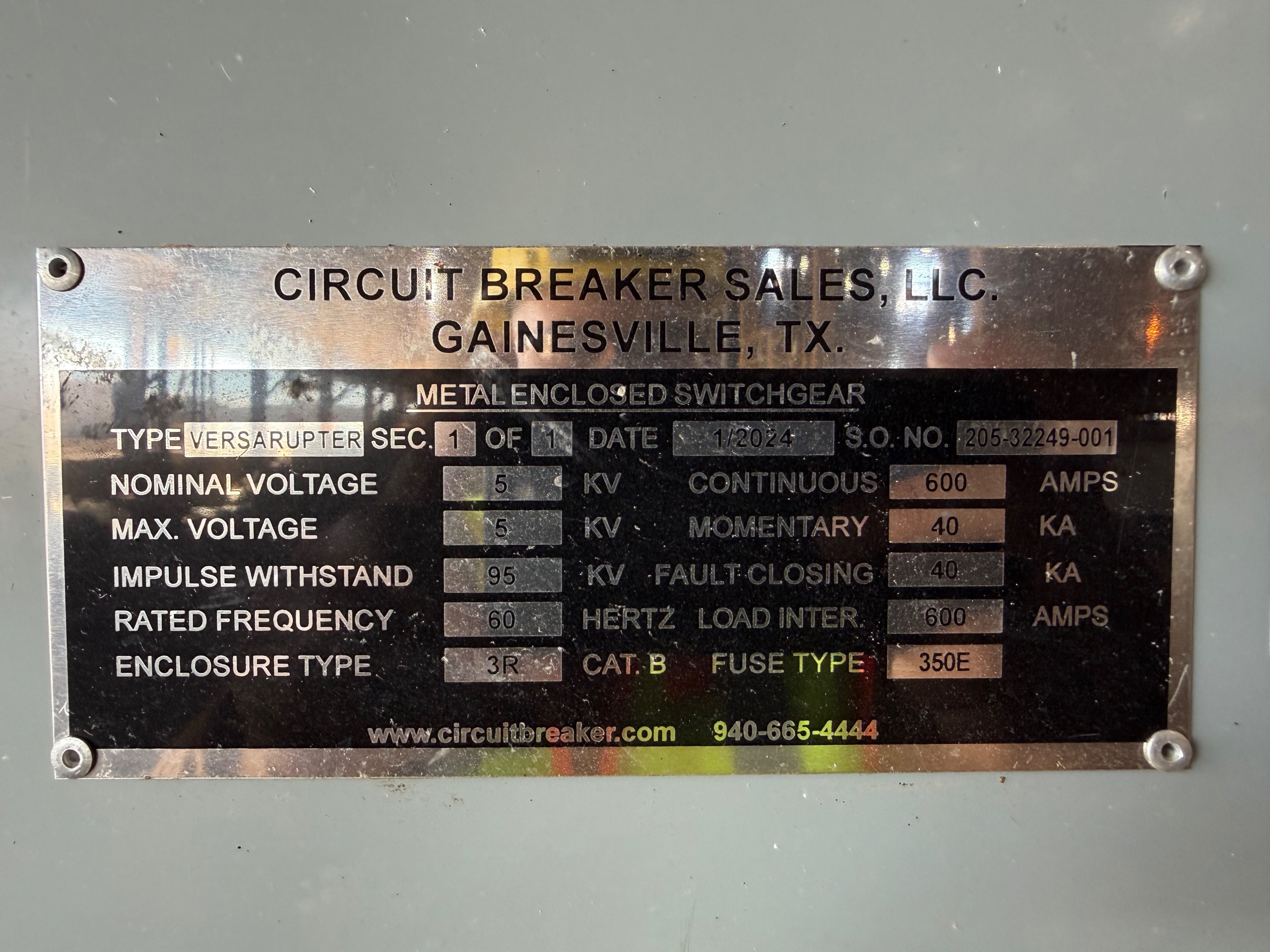 2024 VERSARUPTER 5 KV METAL-ENCLOSED SWITCHGEAR - undefined