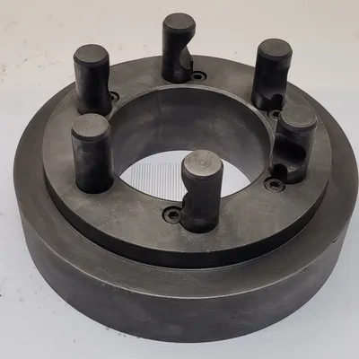D1-6 LATHE CHUCK BACK PLATE, 6 PINS, 8.5" DIAMETER, 4" THROUGH HOLE ID - undefined