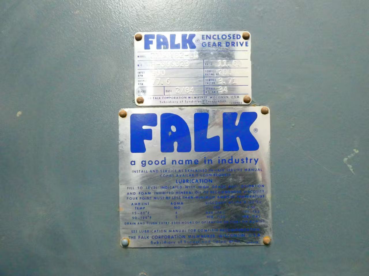 FALK 2150YB2-LS ENCLOSED GEAR DRIVE 200HP 11.6:1 - undefined