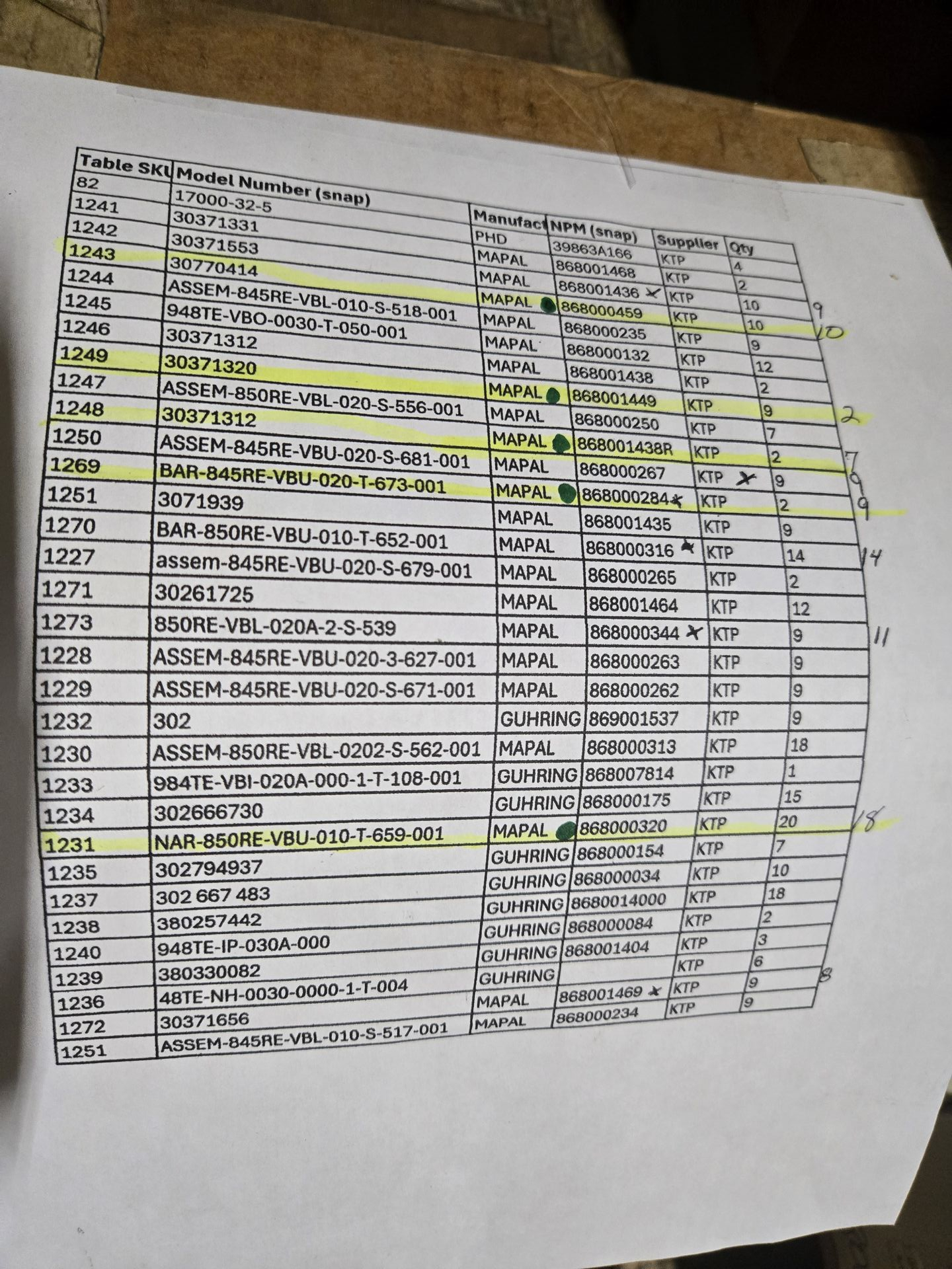 BULK QTY OF MAPAL TOOLING - undefined