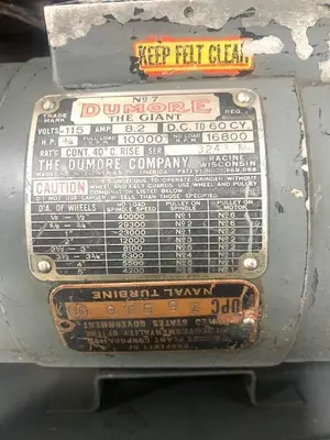 DUMORE NO.7 TOOL POST GRINDER, 115V, 3/4 HP - undefined