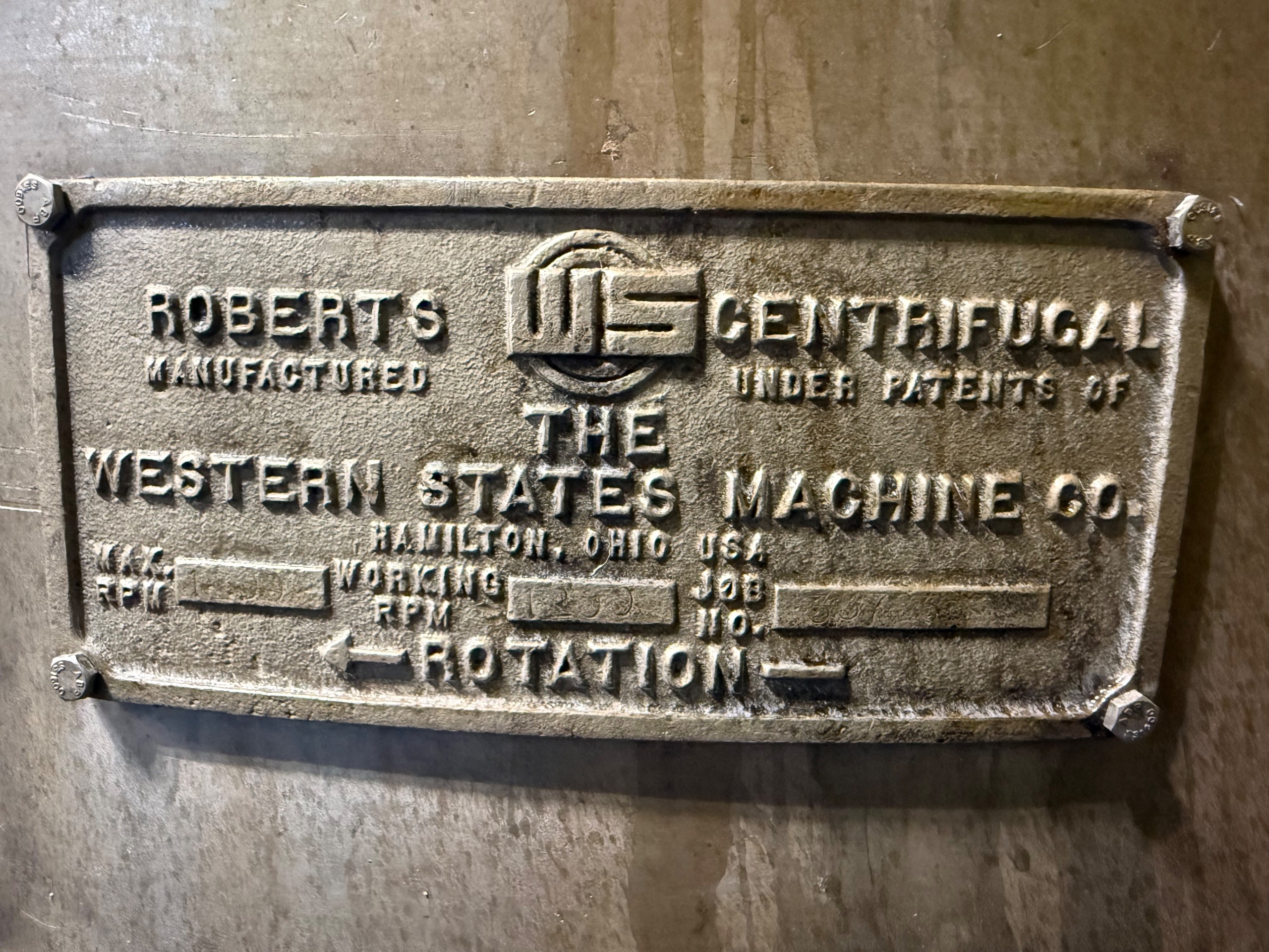 WESTERN STATES MACHINE CENTRIFUGAL SEPARATOR - undefined