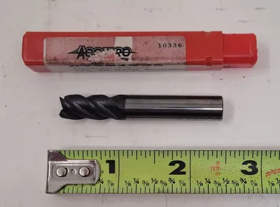 ACCUPRO 4 FLUTE CARBIDE SQUARE END MILL, .375" CUTTER DIAMETER, 2.5" OAL, TICN COATING, 20 PCS - undefined