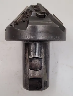 MILLING SPECIALTIES CHAMFER END MILL 016871 - 6" OAL, 4.275" HEAD DIAMETER, TAKES 6 INSERTS - undefined