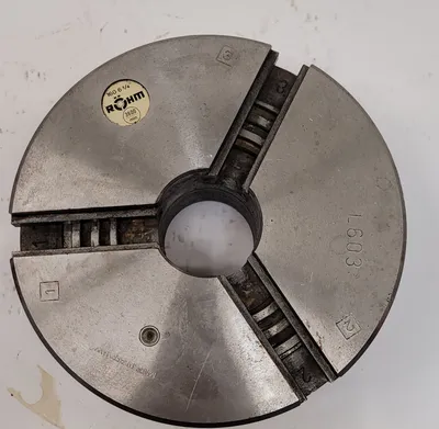 ROHM 3 JAW CHUCK, MODEL 160, 6.25" DIA, 1.5" CENTER HOLE ID, 2.5" HEIGHT, 3600 MIN RPM - undefined