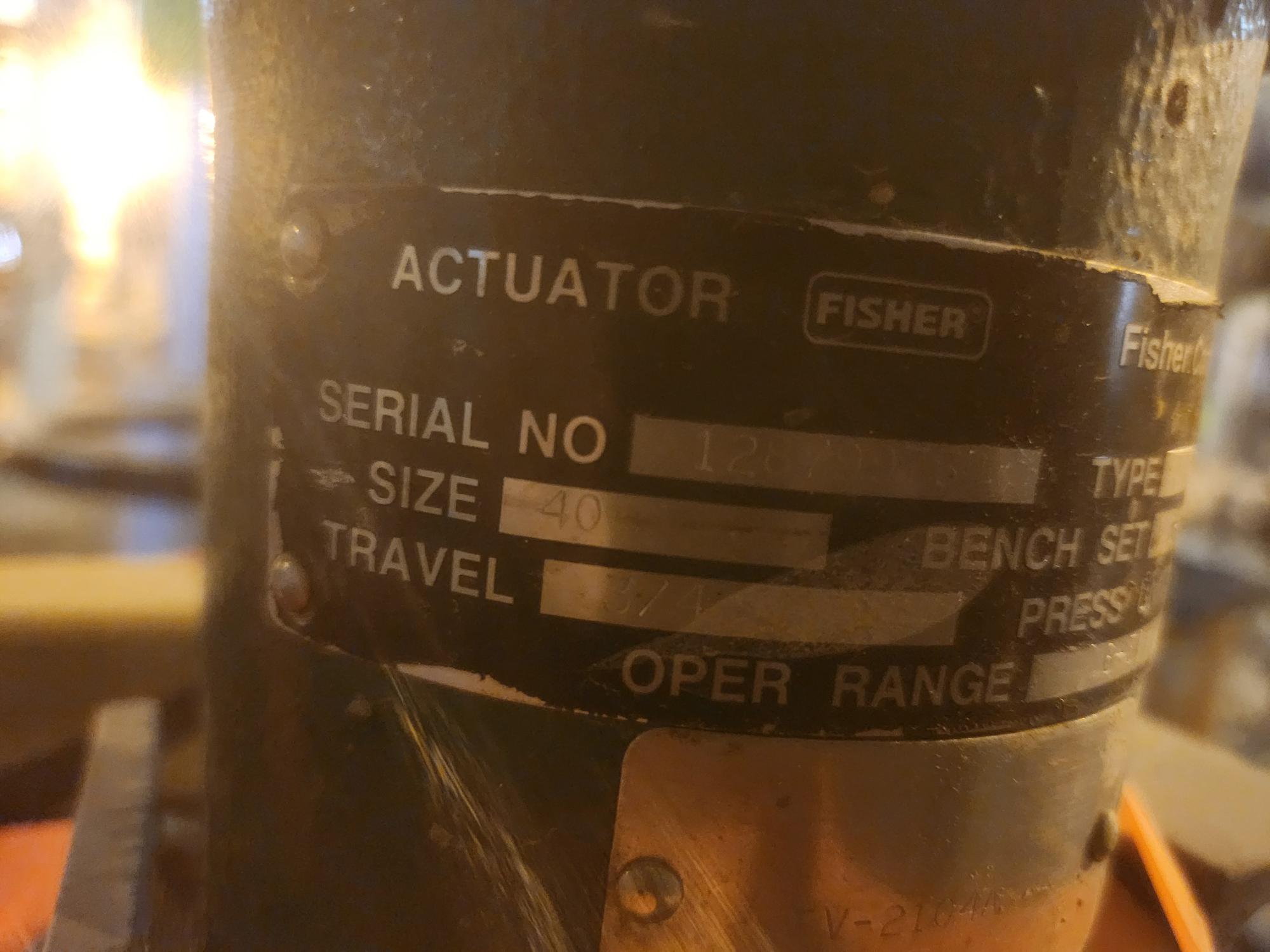 FISHER HPS CONTROL VALVE & 657 ACTUATOR ASSEMBLY - undefined