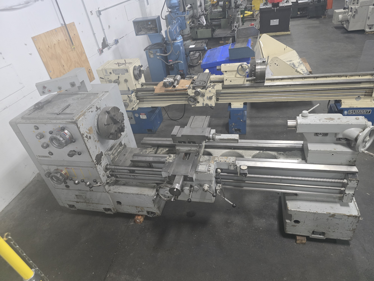 SUMMIT 26-4 X 60 GAP BED LATHE 26IN SWG 75IN CTRS 4.125IN BORE 4J CK 230V 3PH 7600LB - undefined