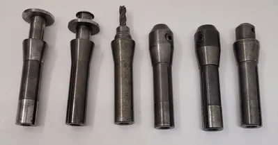 UNBRANDED R8 TOOL HOLDERS, SET OF 6, INCLUDING 1/4IN, 3/8IN, 1/2IN, AND 3/4IN SIZES. - undefined