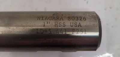 NIAGARA N80326 BALL NOSE JOBBER DRILL, 1" DIA, 4 FLUTE, 10.5" OAL, 1" HSS - undefined