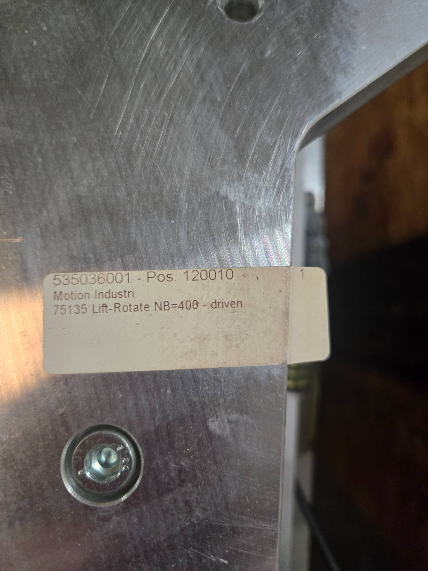 MOTION INDUSTRI LIFT-ROTATE NB=406 DRIVEN MECHANICAL PART - undefined