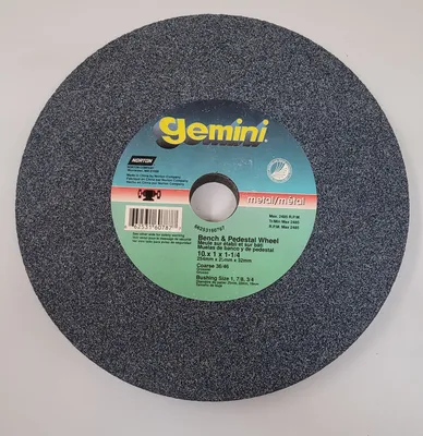 NORTON CO GEMINI BENCH AND PEDESTAL WHEEL (SET OF 2) 10X1X1-1/4, MAX RPM 2485 - undefined