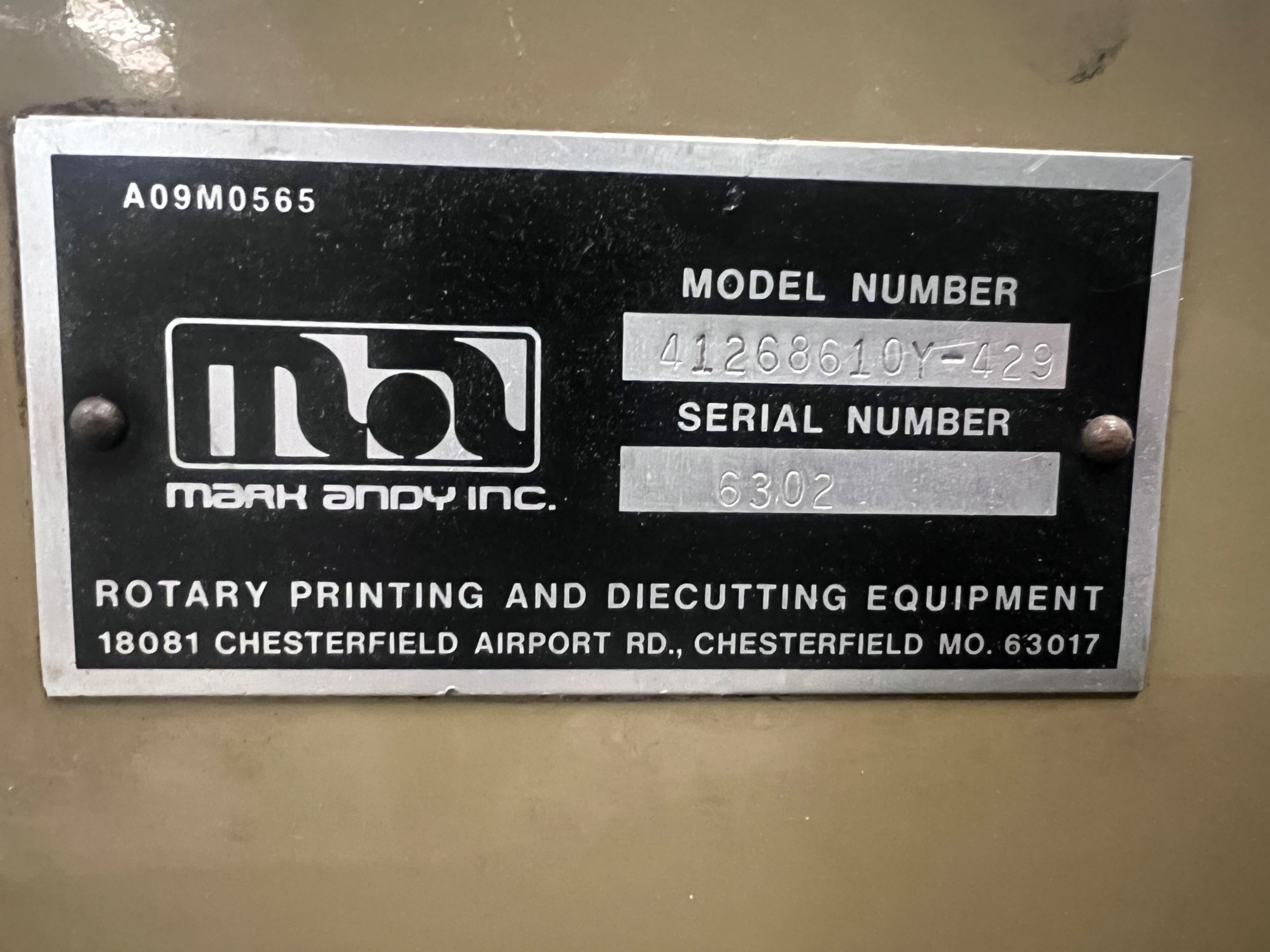 MARK ANDY INC 41268610Y-429 FLEXOGRAPHIC LABEL PRINTING PRESS - undefined