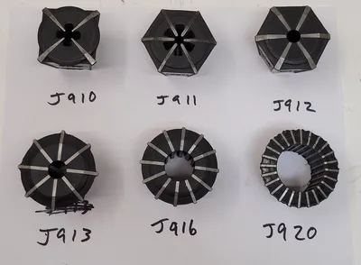 JACOBS RUBBER FLEX COLLETS - SET OF 6 - VARIOUS SIZES (J910, J911, J912, J913, J916, J920) - undefined