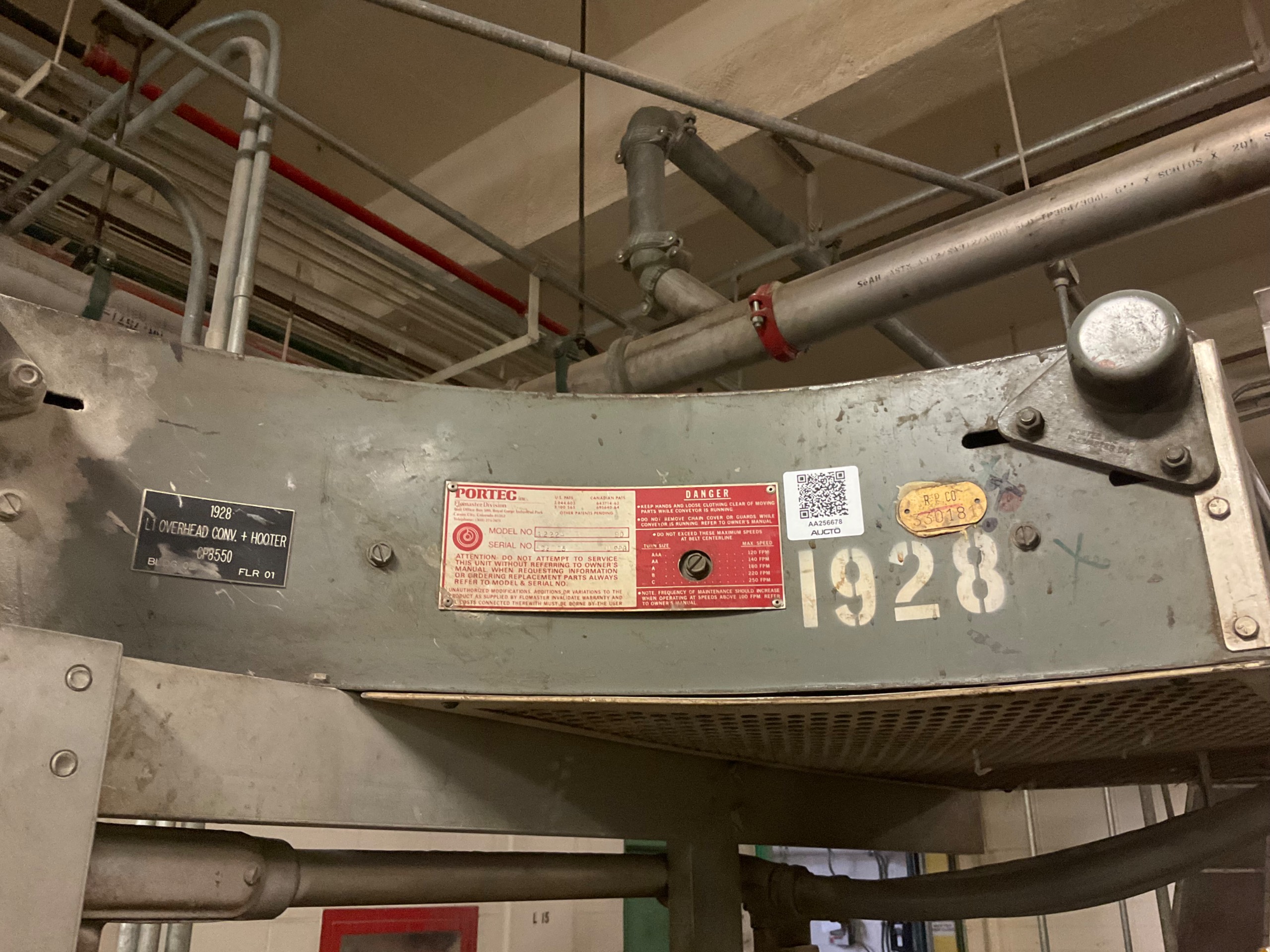 PORTEC INC. A2224 OVERHEAD CONVEYOR - undefined