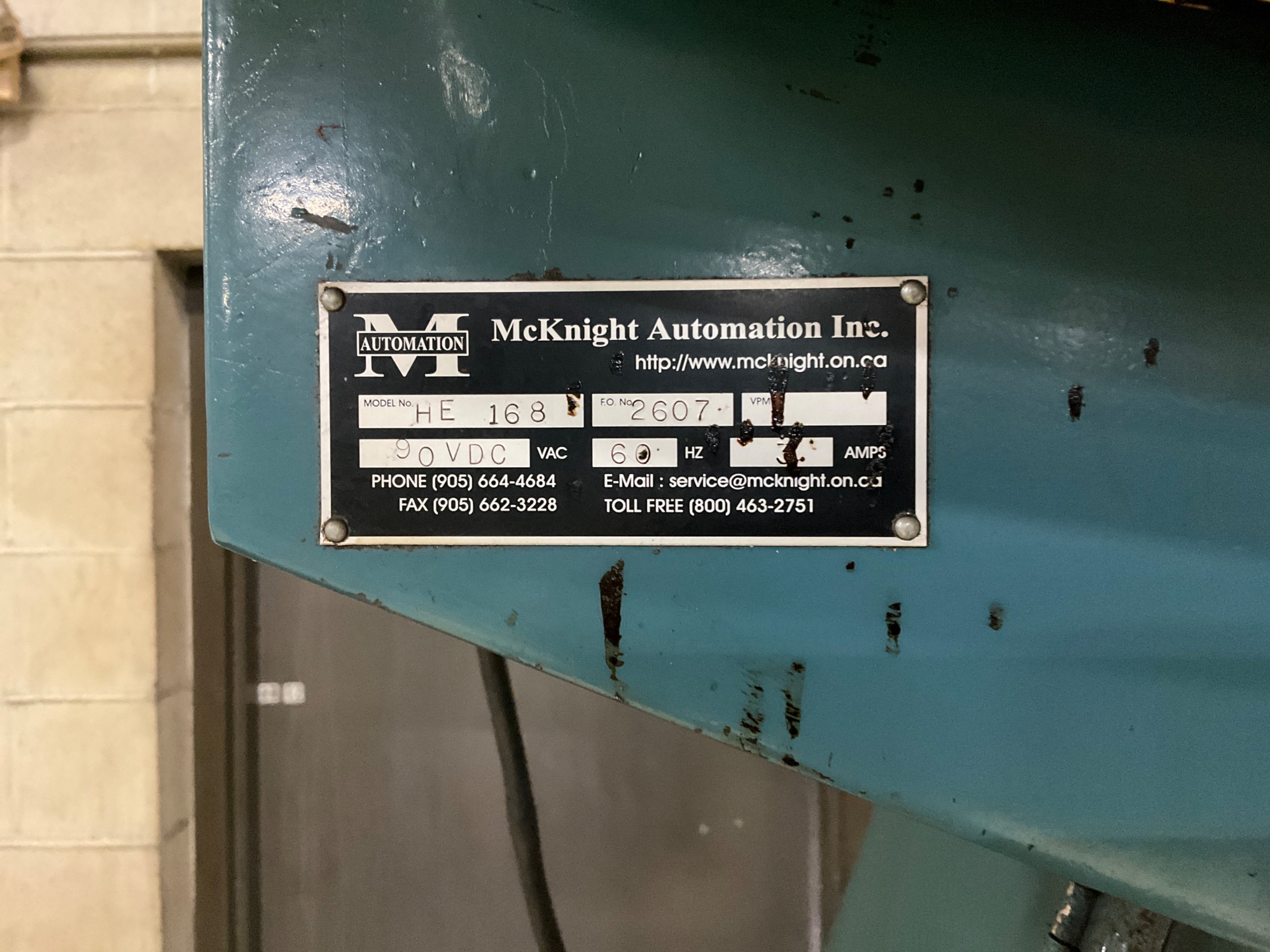 MCKNIGHT AUTOMATION HE 168 BELT CONVEYOR - undefined