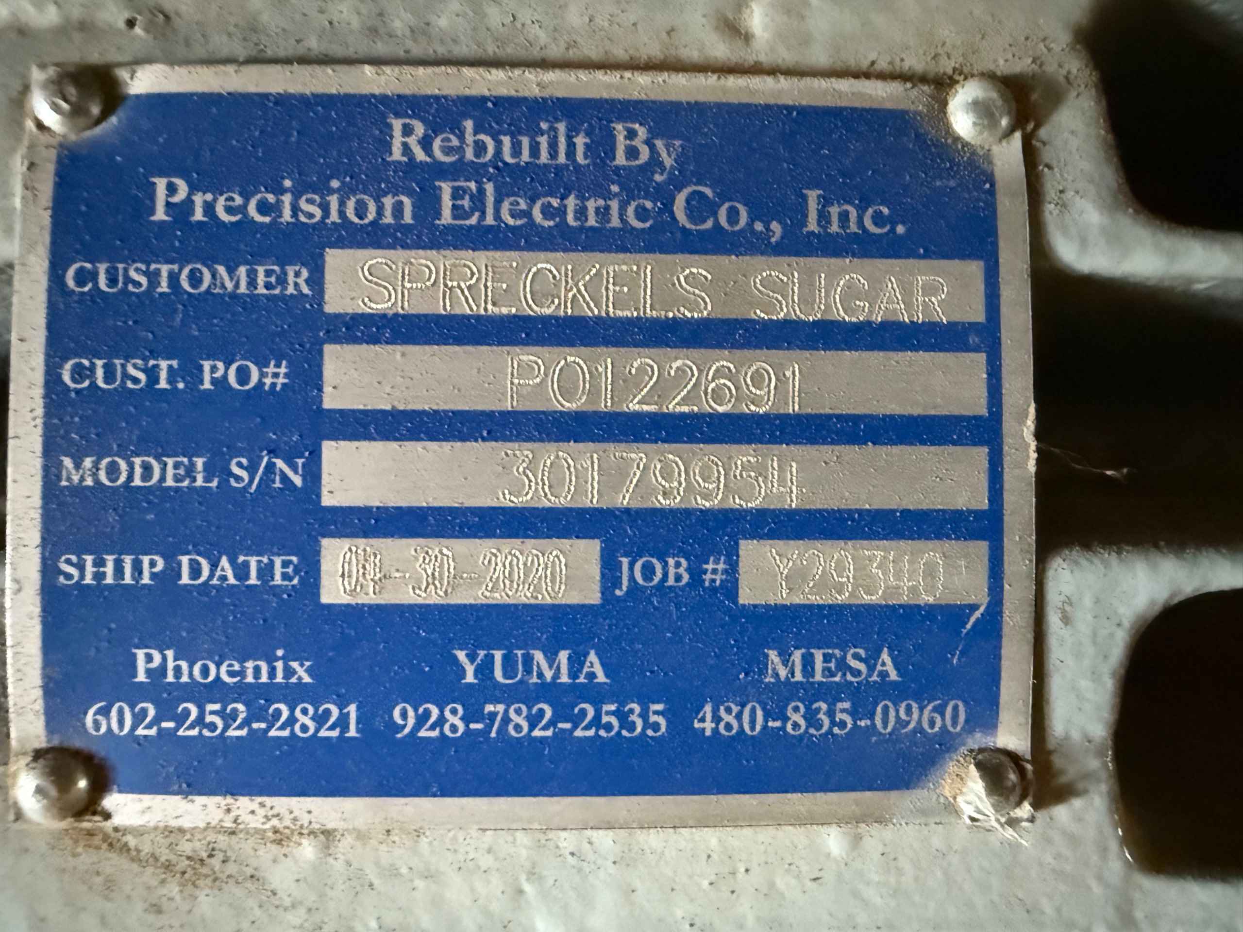 TATUNG WH1508FFT 150HP AC MOTOR - undefined