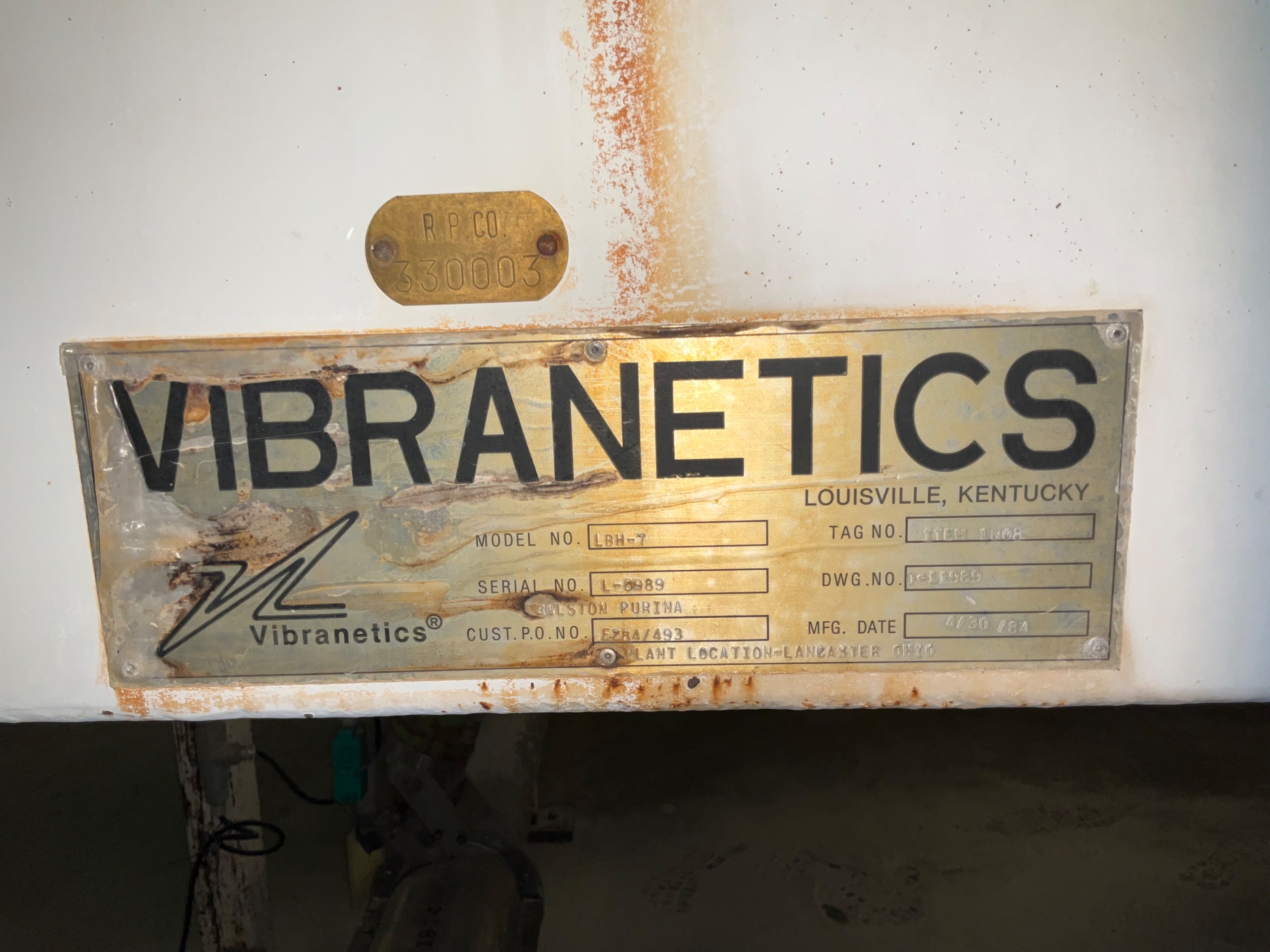 1984 VIBRANETIC LBH-7 VIBRATORY STORAGE TANK - undefined