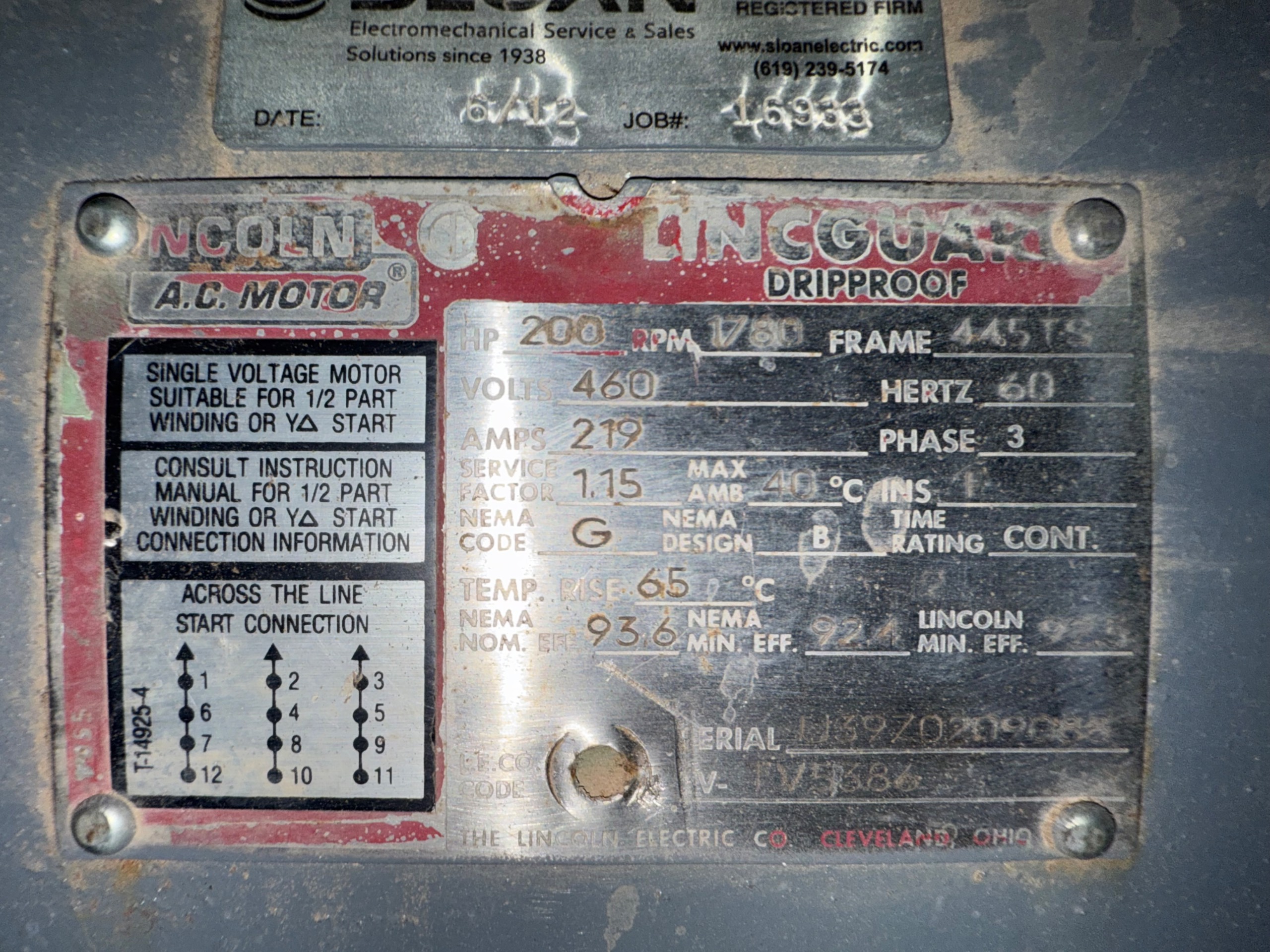 LINCOLN TV5386 AC MOTOR - undefined