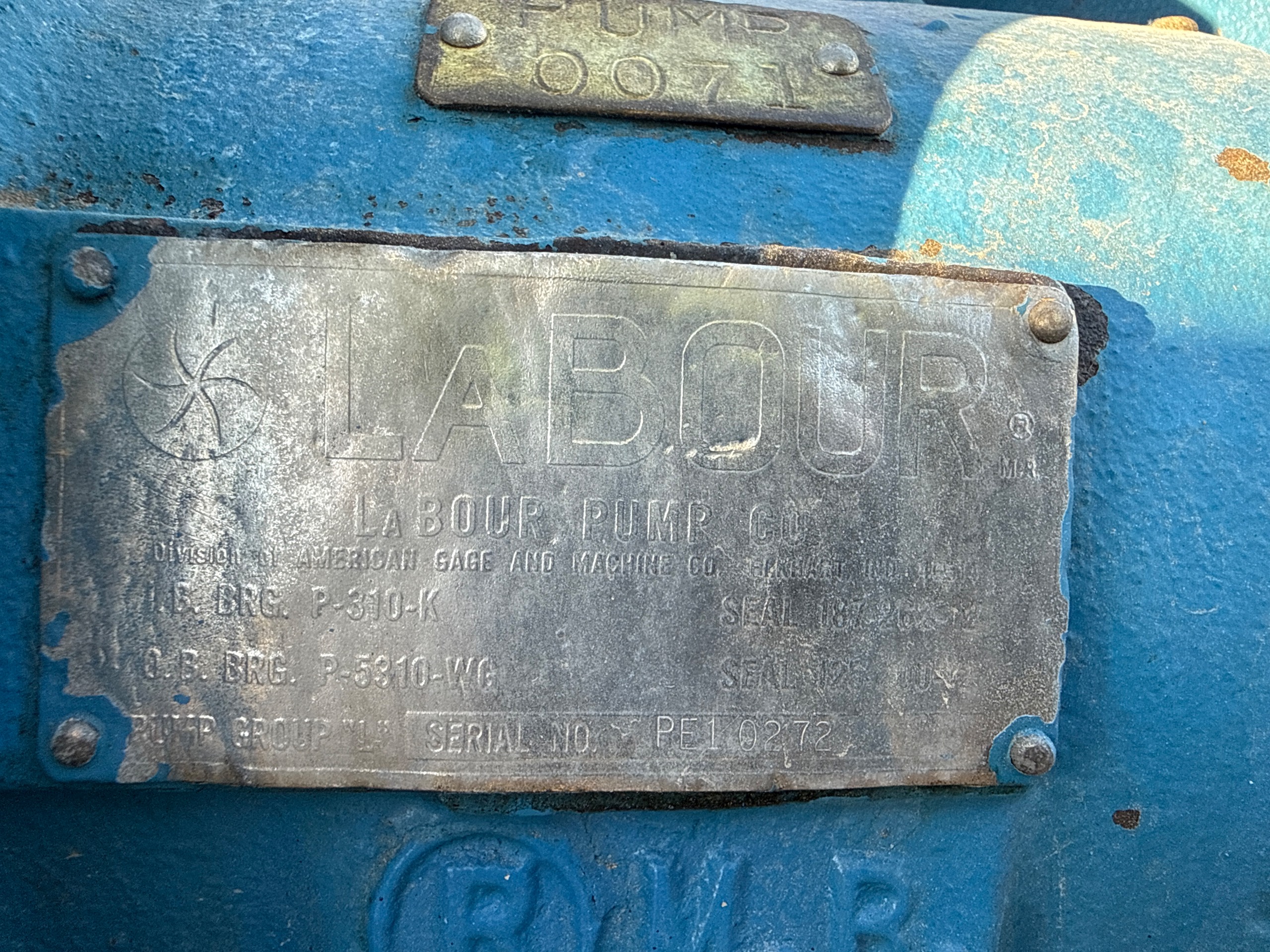 LA BOUR PUMP & 50 HP MOTOR ASSEMBLY - undefined