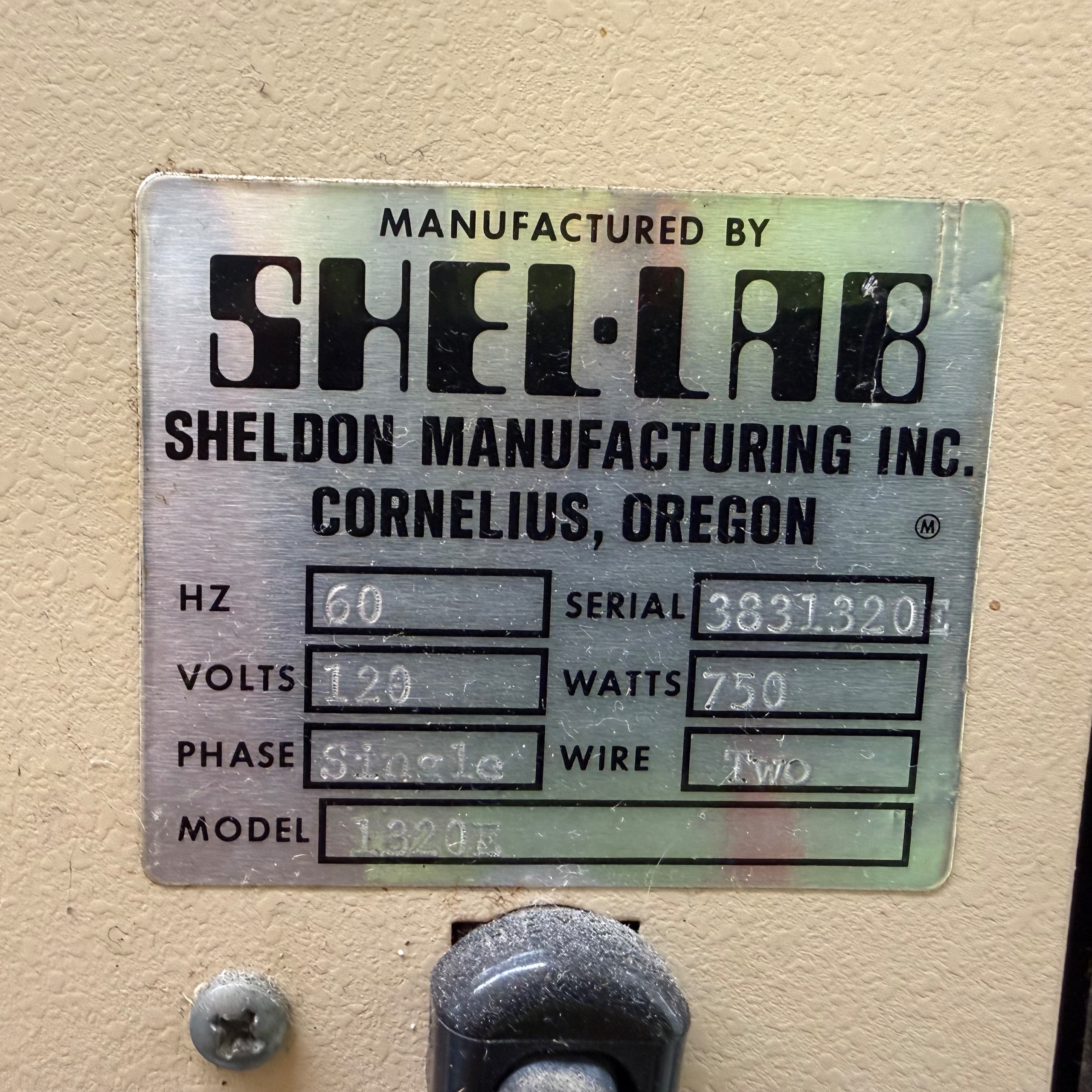 SHEL LAB 1320E LAB OVEN - undefined