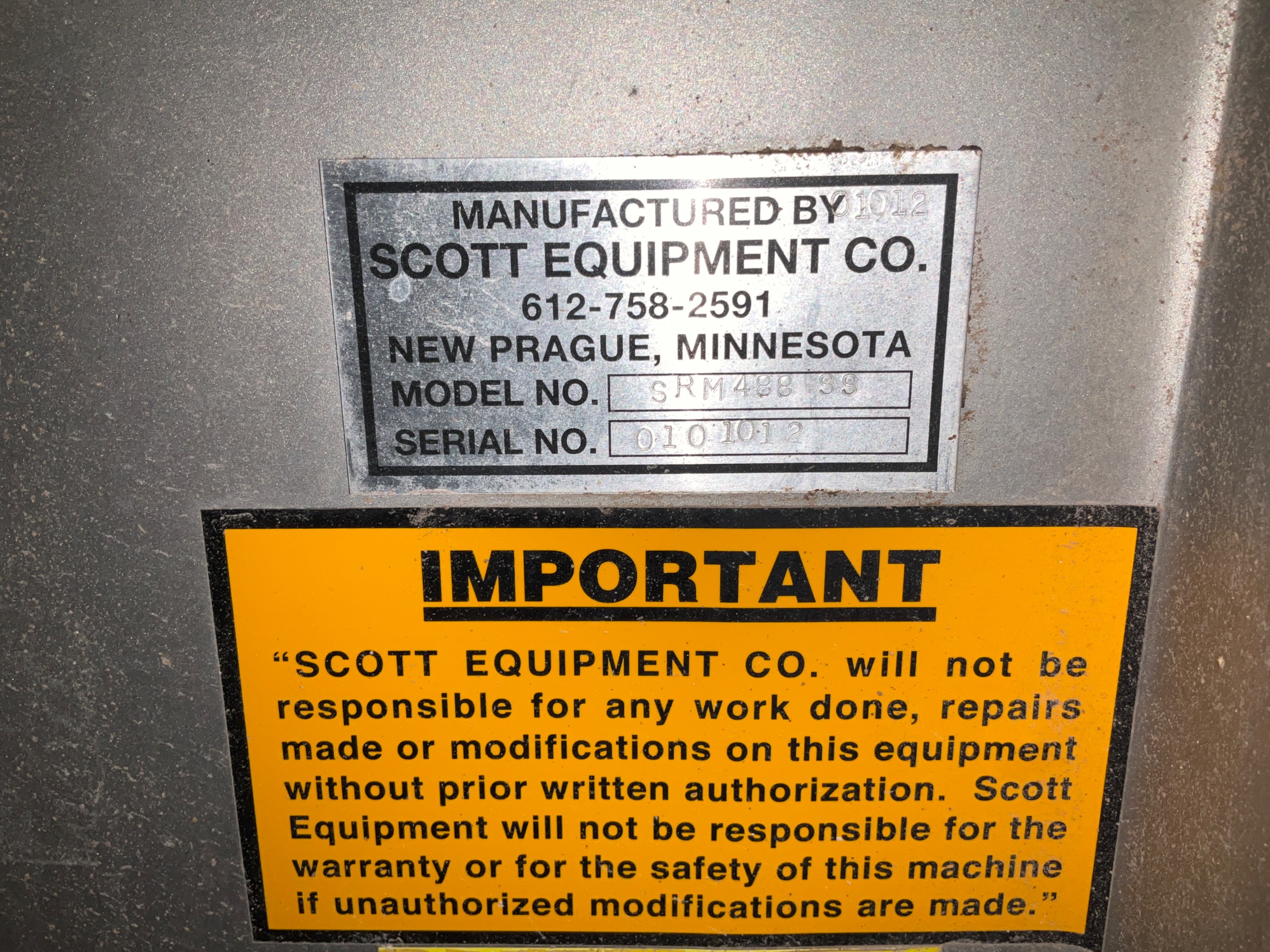SCOTT EQUIPMENT CO. SRM488 SS SPIRAL MIXER - undefined