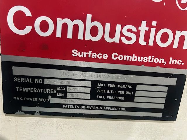 1994 SURFACE COMBUSTION INC. SDG 36-48-36 TEMPERING FURNACE (GAS) - undefined