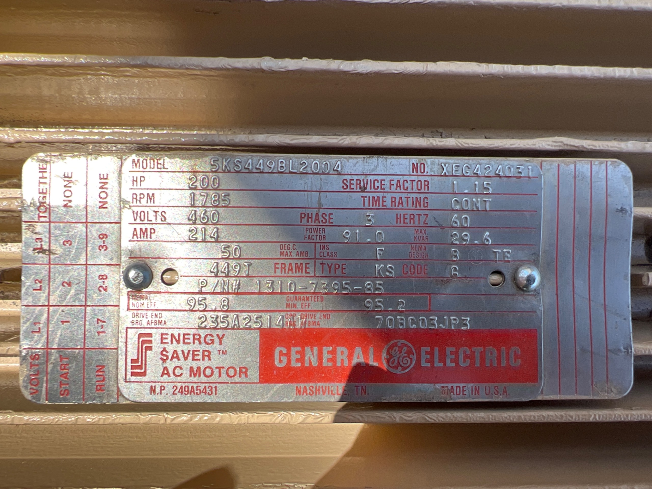GENERAL ELECTRIC 5KS449BL2004 AC MOTOR - undefined
