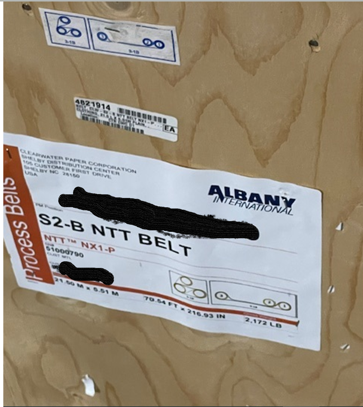 QTY 4: 2019 ALBANY INTERNATIONAL NX1-P BELTS FOR NTT TISSUE MACHINE - undefined