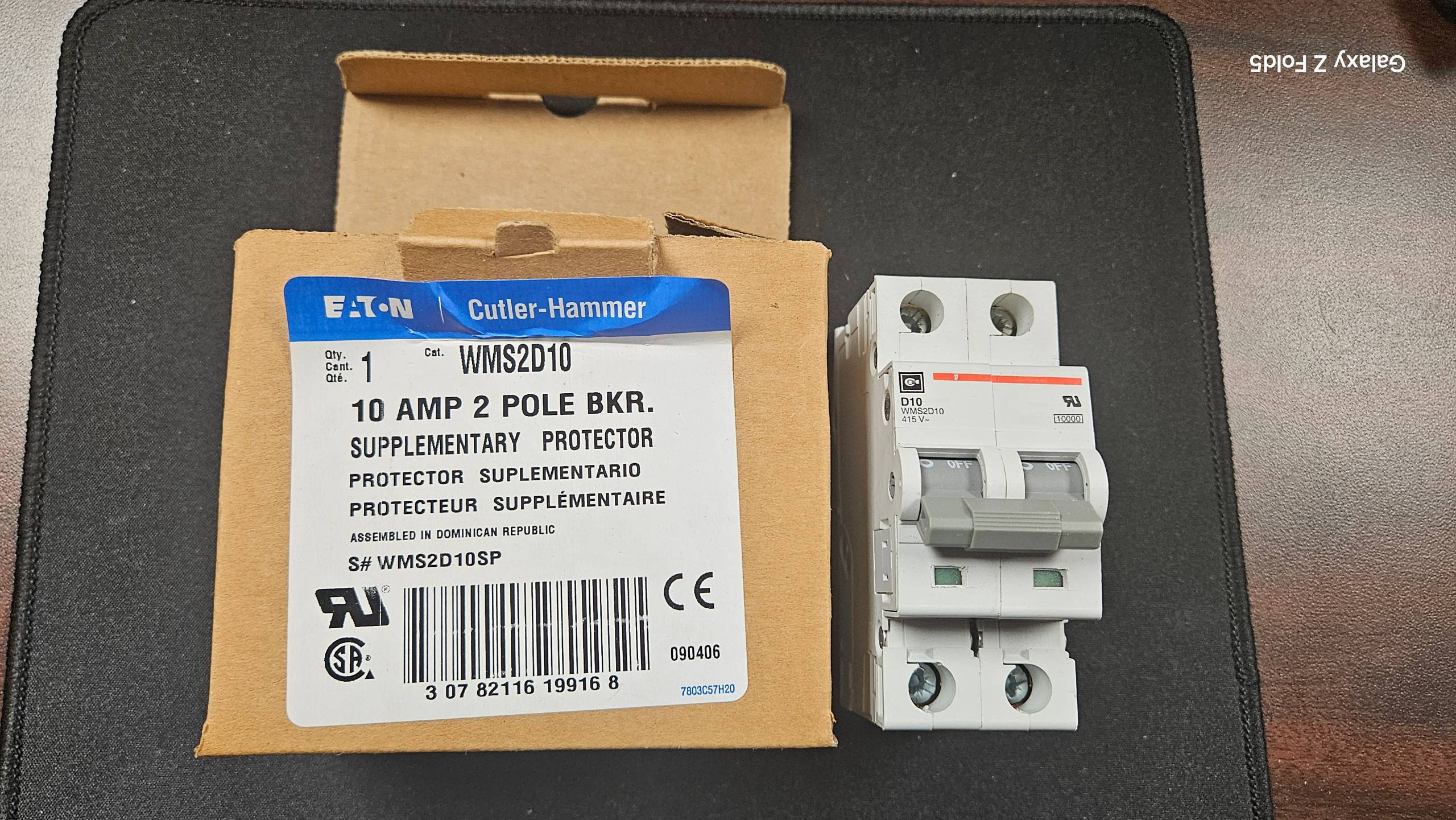 EATON CUTLER-HAMMER WMS2D10 10AMP CIRCUIT BREAKER-CASE OF 5 - undefined