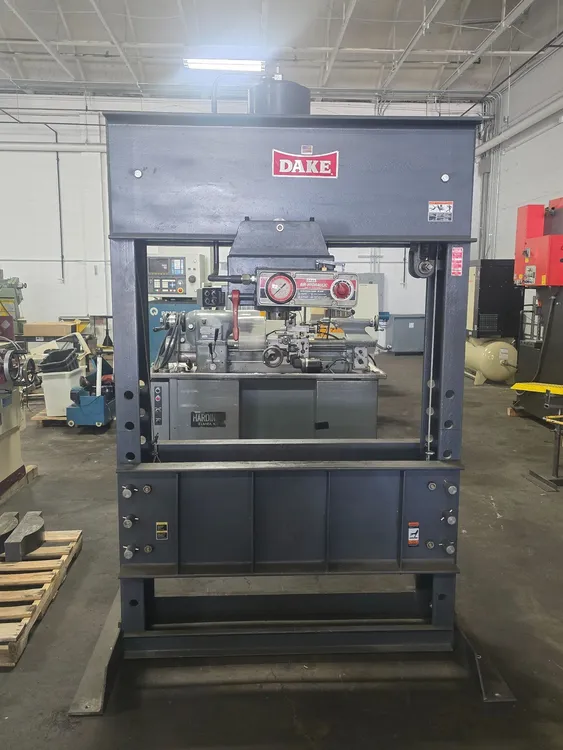 2007 DAKE 6-650 H-FRAME SHOP PRESS 150T, 16" RAM TRAVEL, 48" UPRIGHT W, 90-125 PSI - undefined