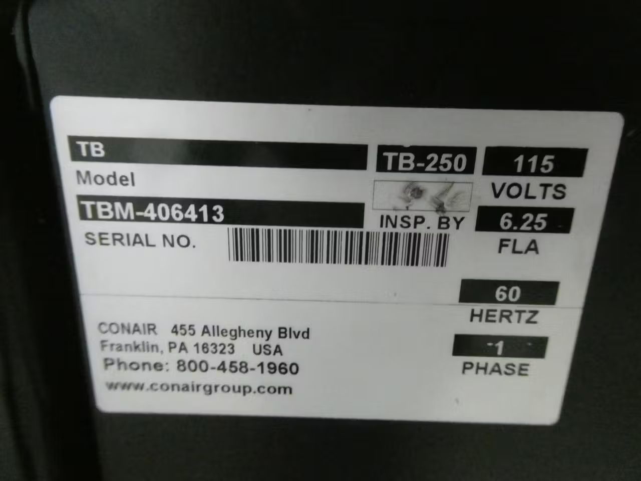 CONAIR TB250 GRAVIMETRIC BLENDER 115V-AC 1PH - undefined